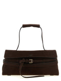 Moschino Brown Calfskin Shoulder Bag