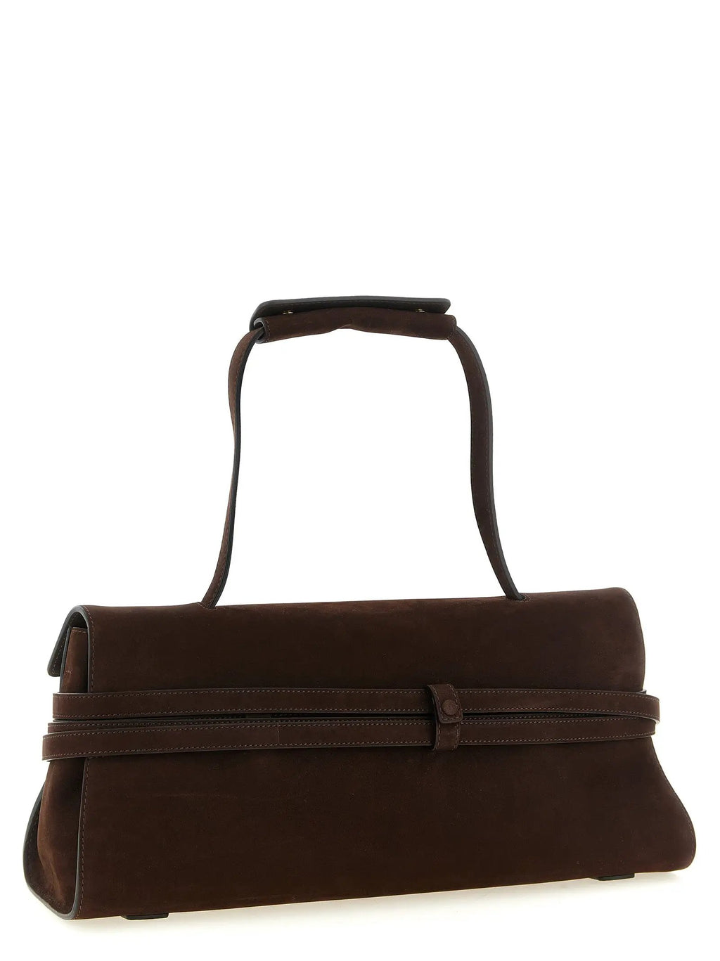 Moschino Brown Calfskin Shoulder Bag
