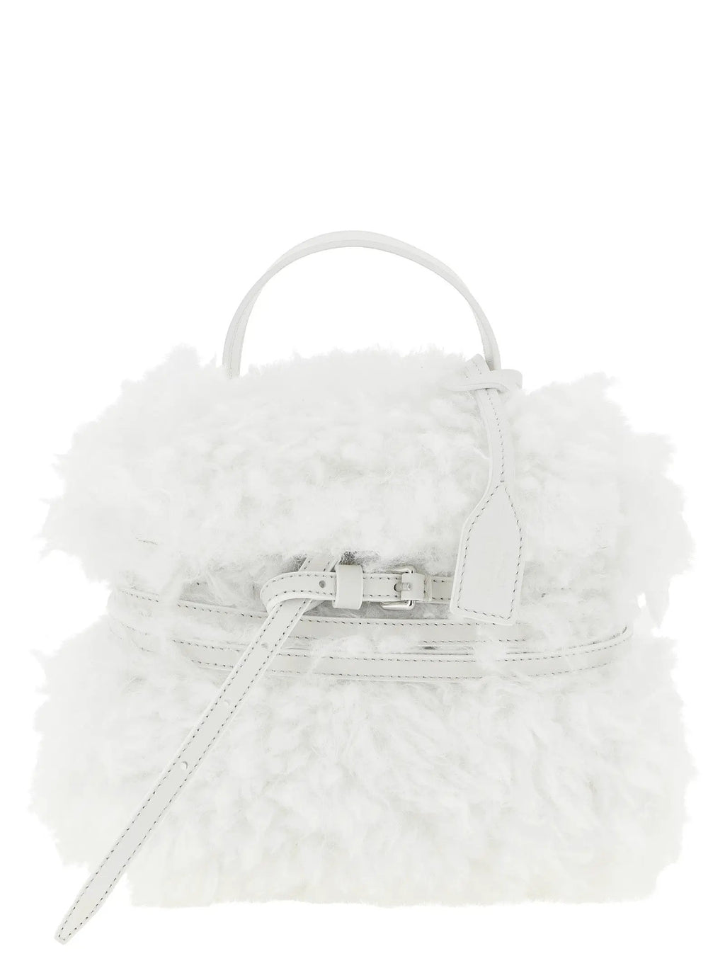 Moschino White Leather Handbag