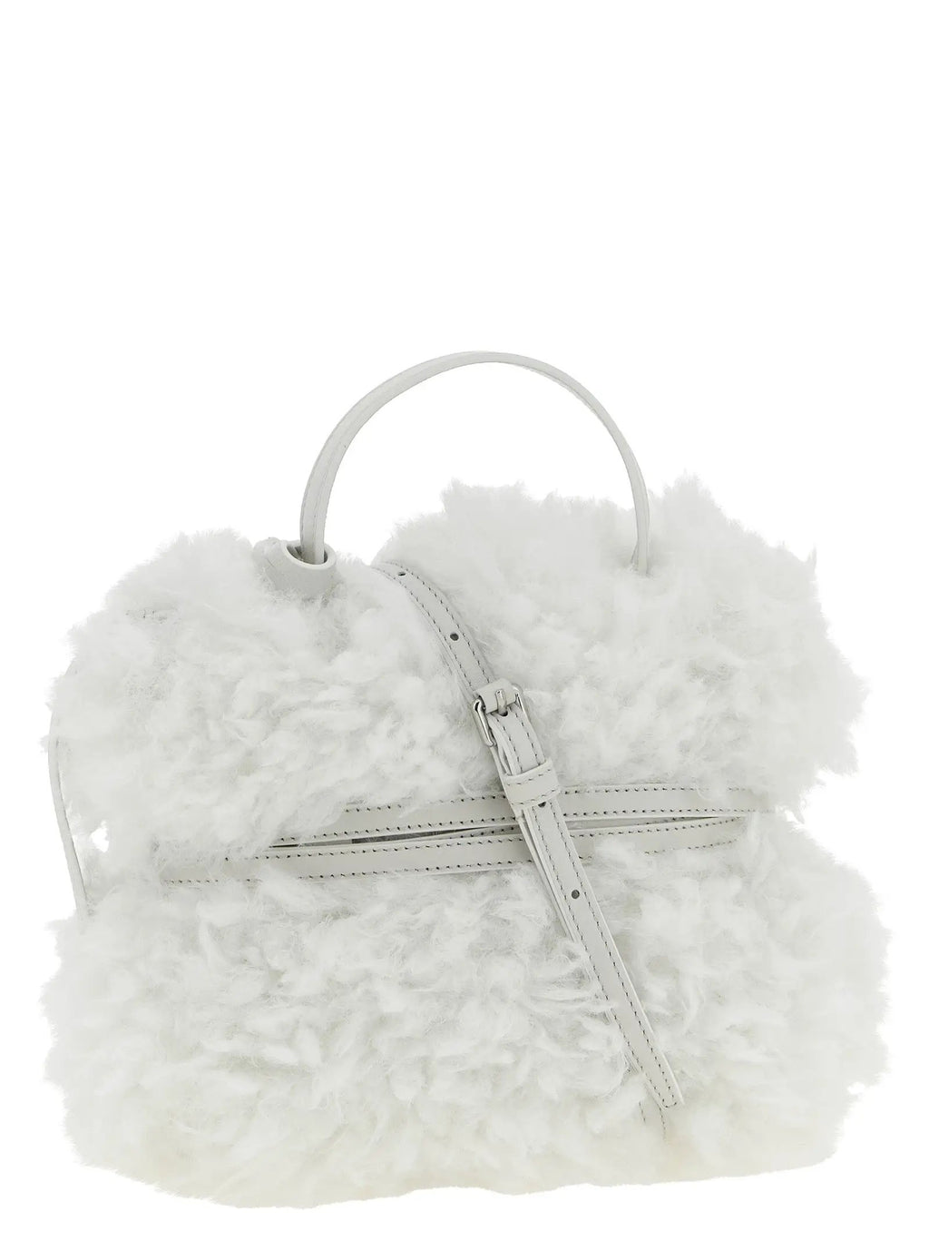 Moschino White Leather Handbag