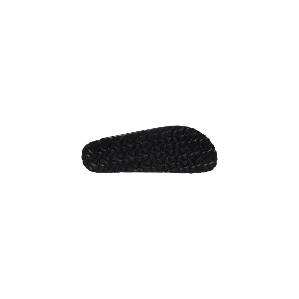 Birkenstock Black Leather Flat Sandals