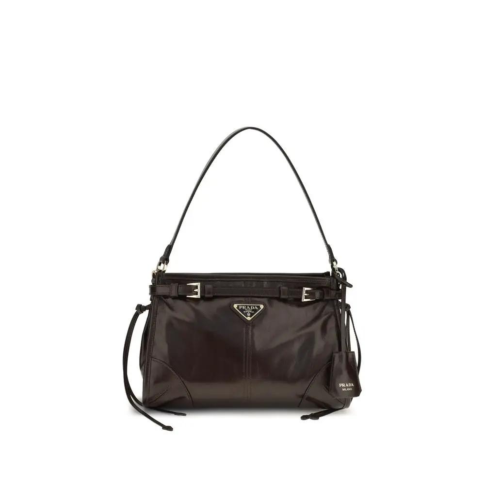 Prada Brown Calf Leather Bos Taurus Handbag