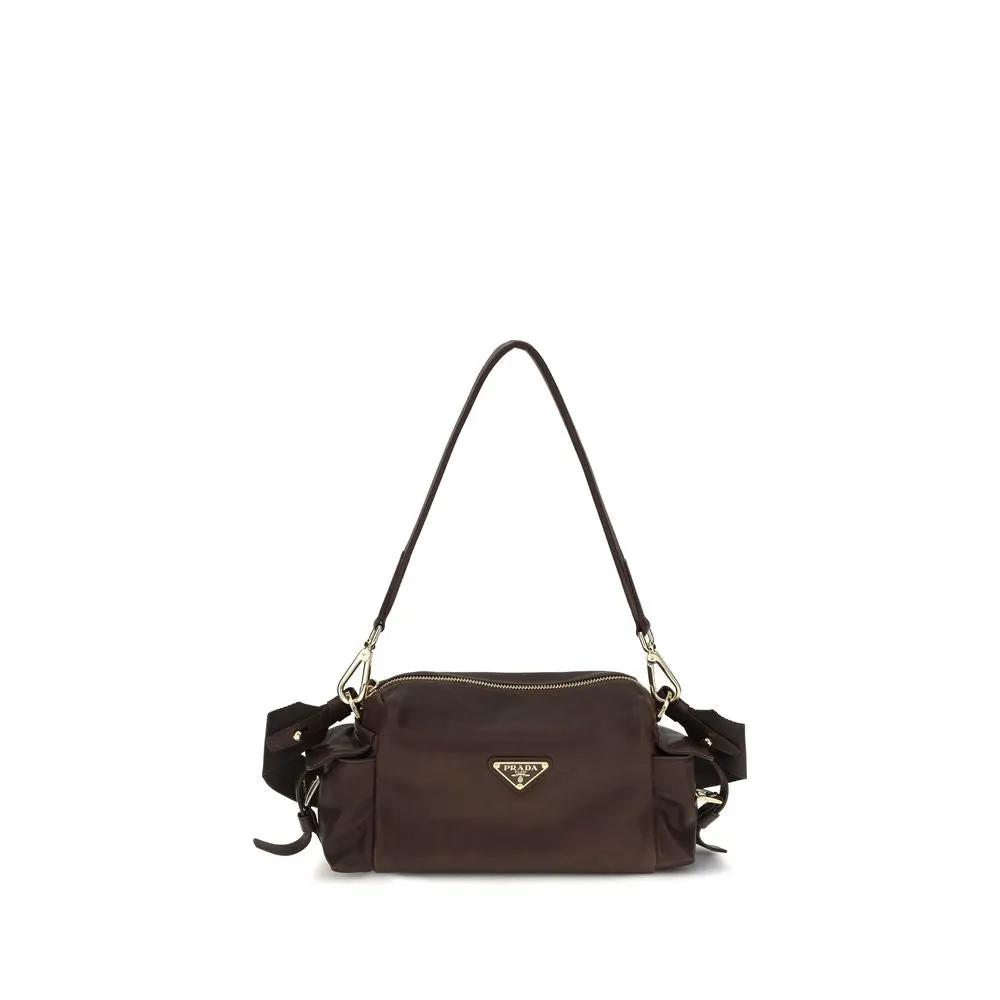 Sac à bandoulière Prada en cuir Nappa / veau Bos Taurus marron