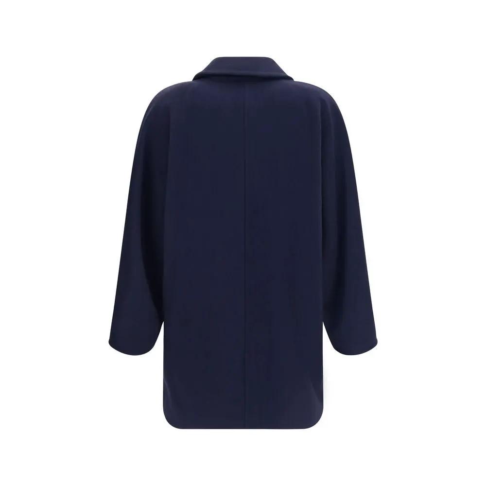 Veste longue Max Mara en laine bleu Ovis Aries