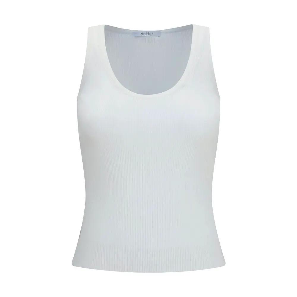 Max Mara White Viscose Tank Tops