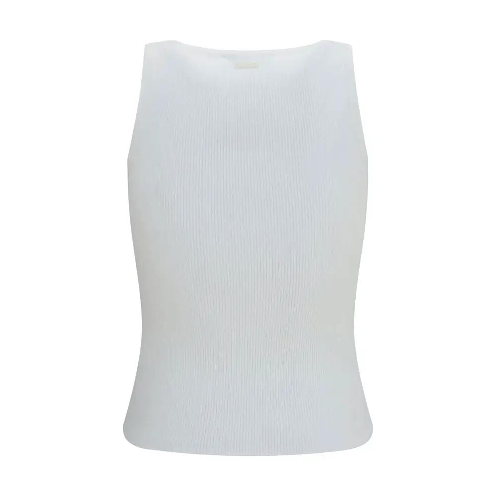 Max Mara White Viscose Tank Tops