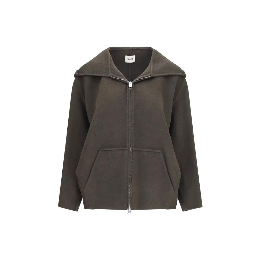 Veste longue en laine bicolore Khaite Oves Aries