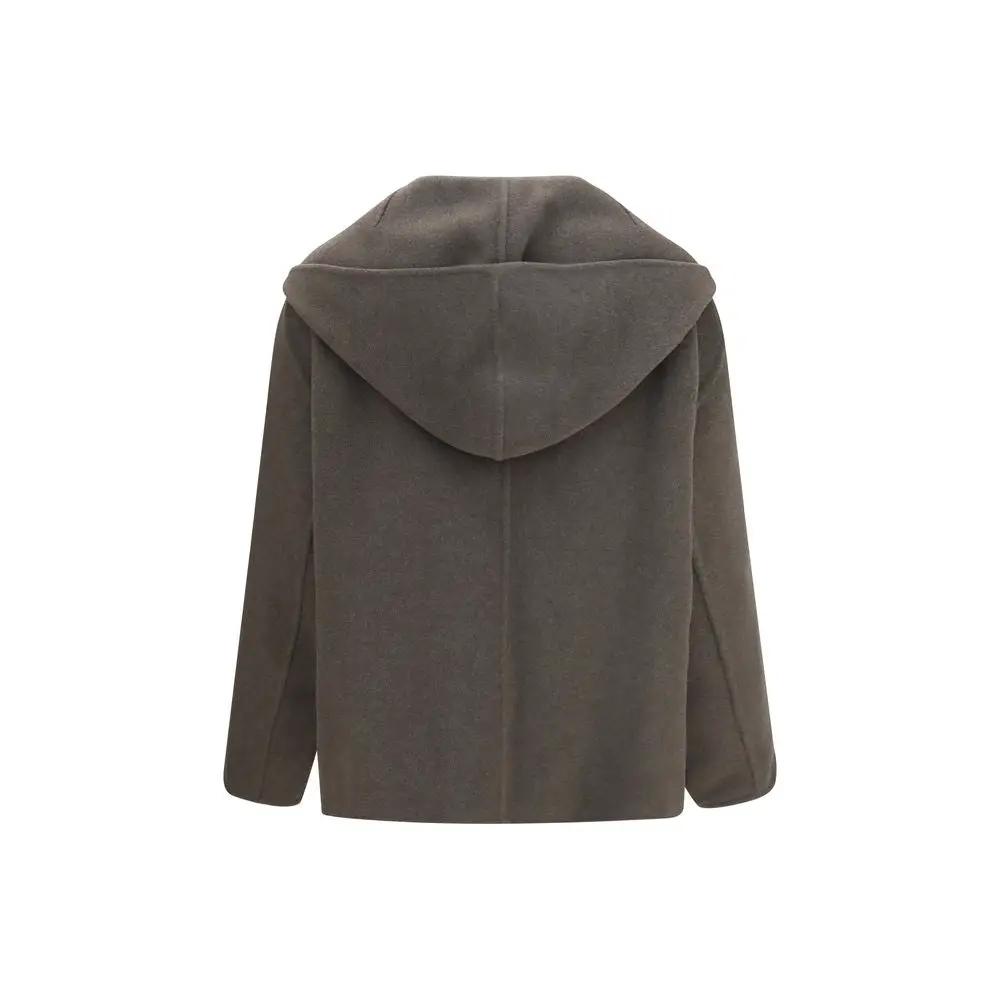 Veste longue en laine bicolore Khaite Oves Aries