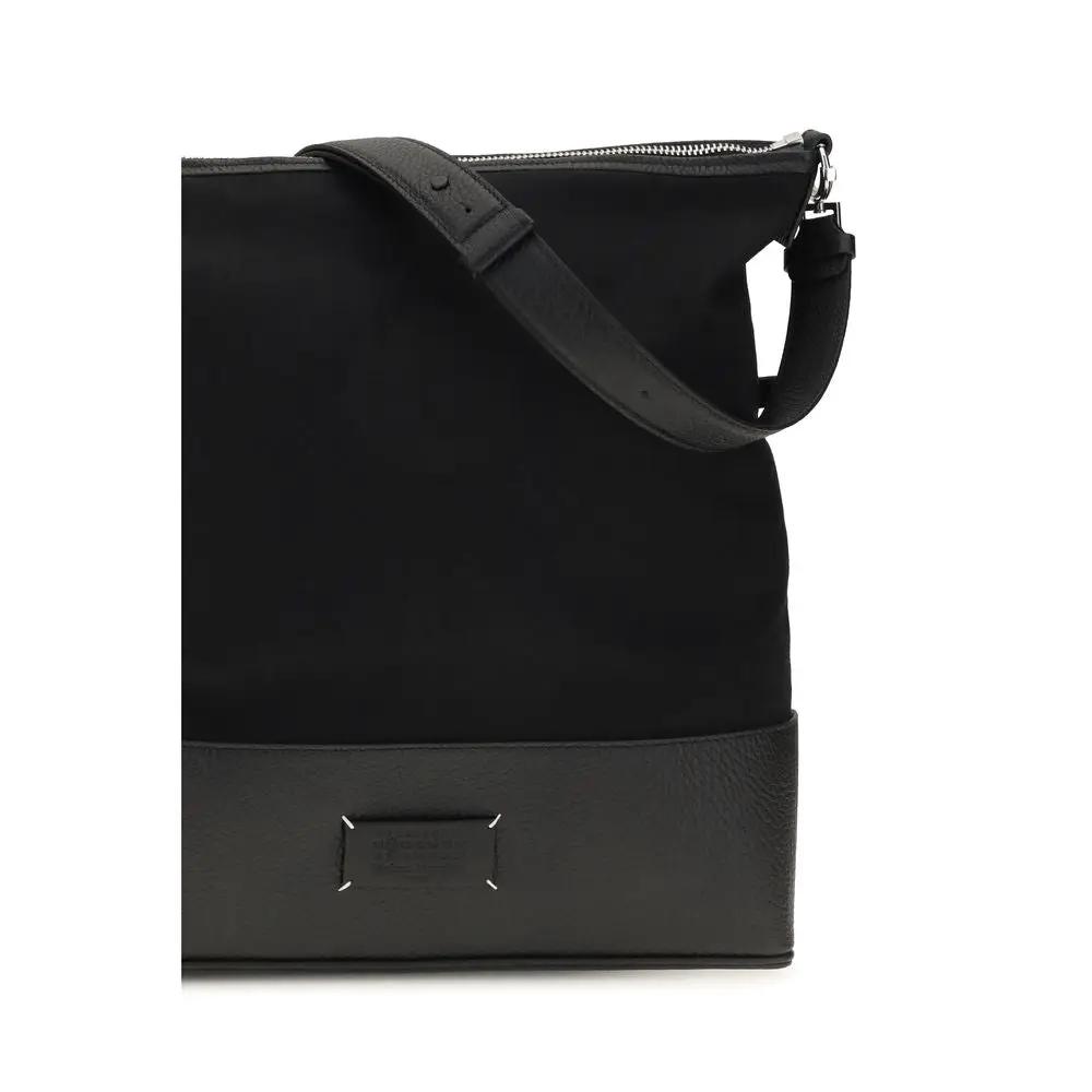 Sac bandoulière Bos Taurus en cuir de veau noir Maison Margiela