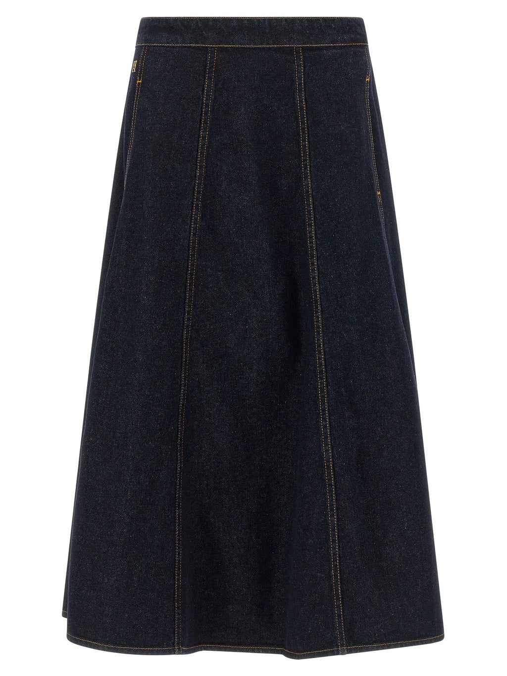 Alberta Ferretti Blue Cotton Mini Skirt
