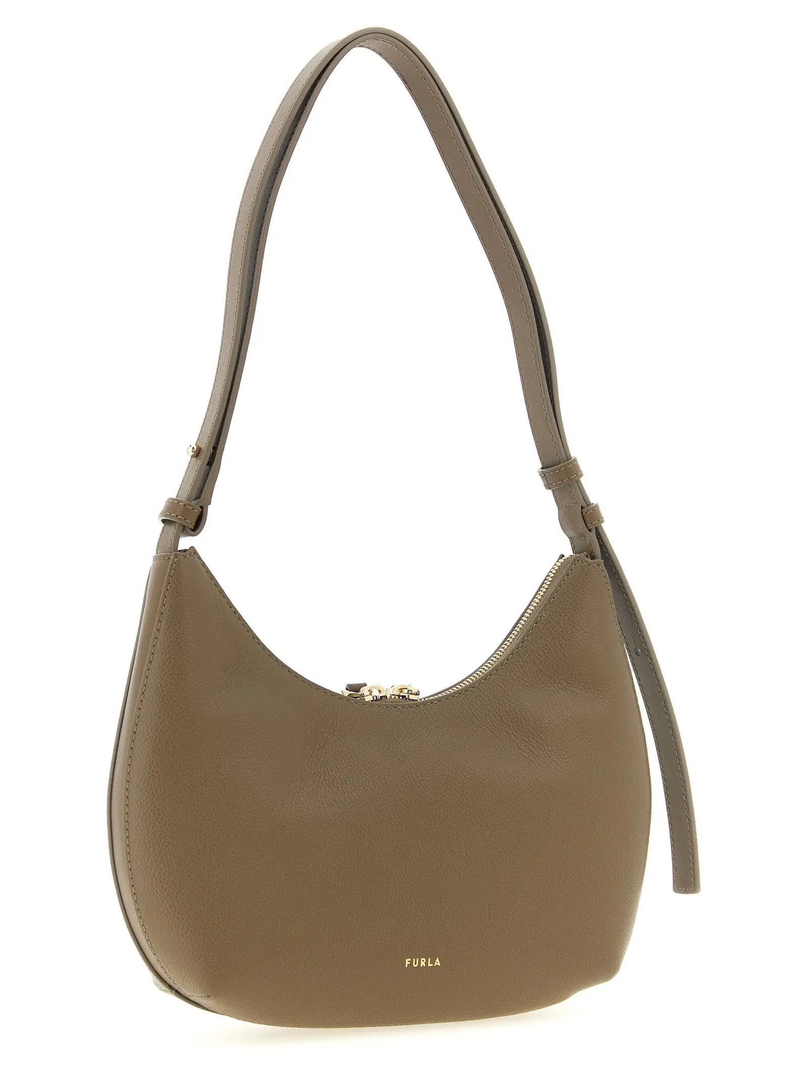 Sac à bandoulière Furla en cuir de veau beige