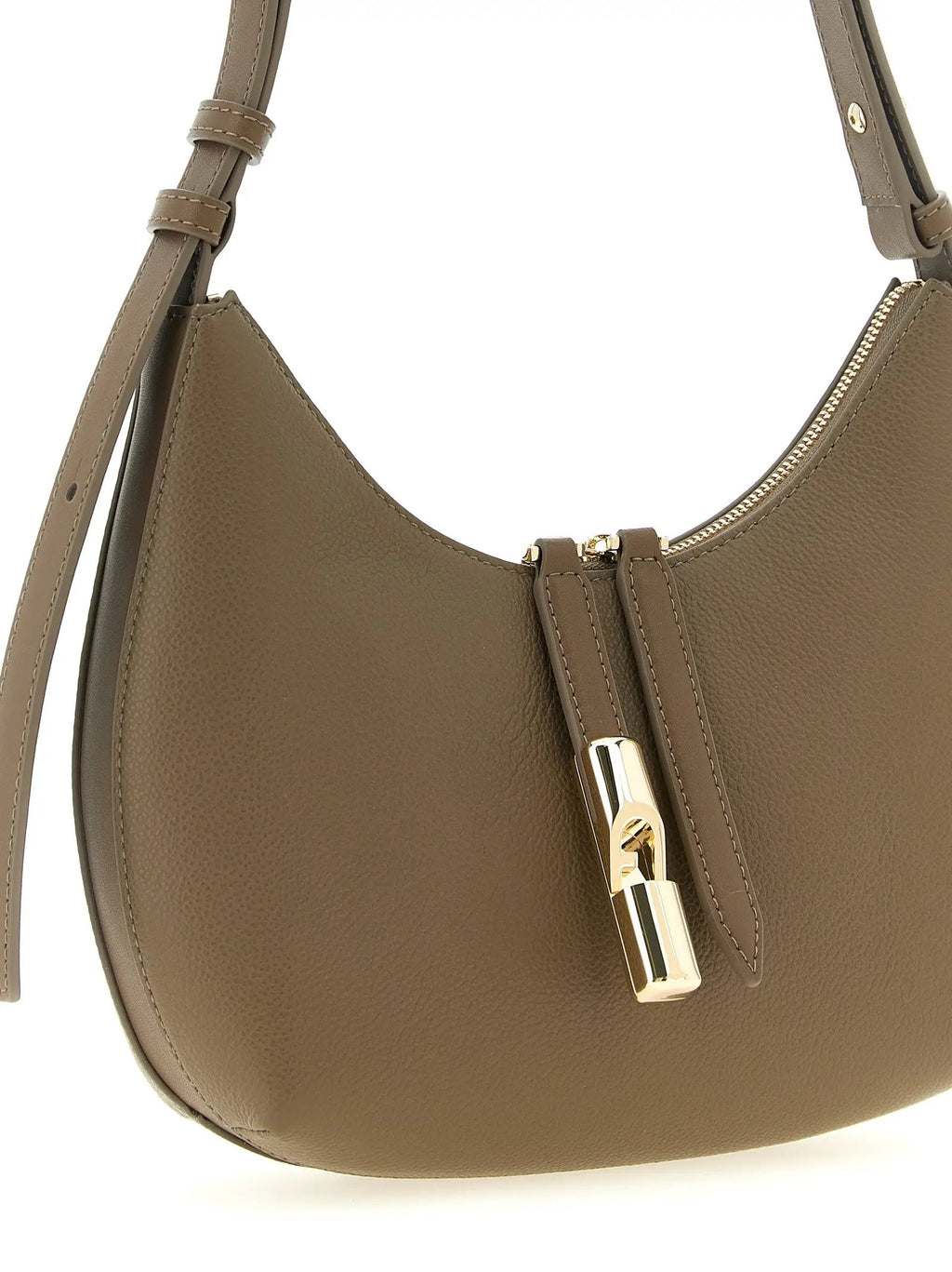 Sac à bandoulière Furla en cuir de veau beige