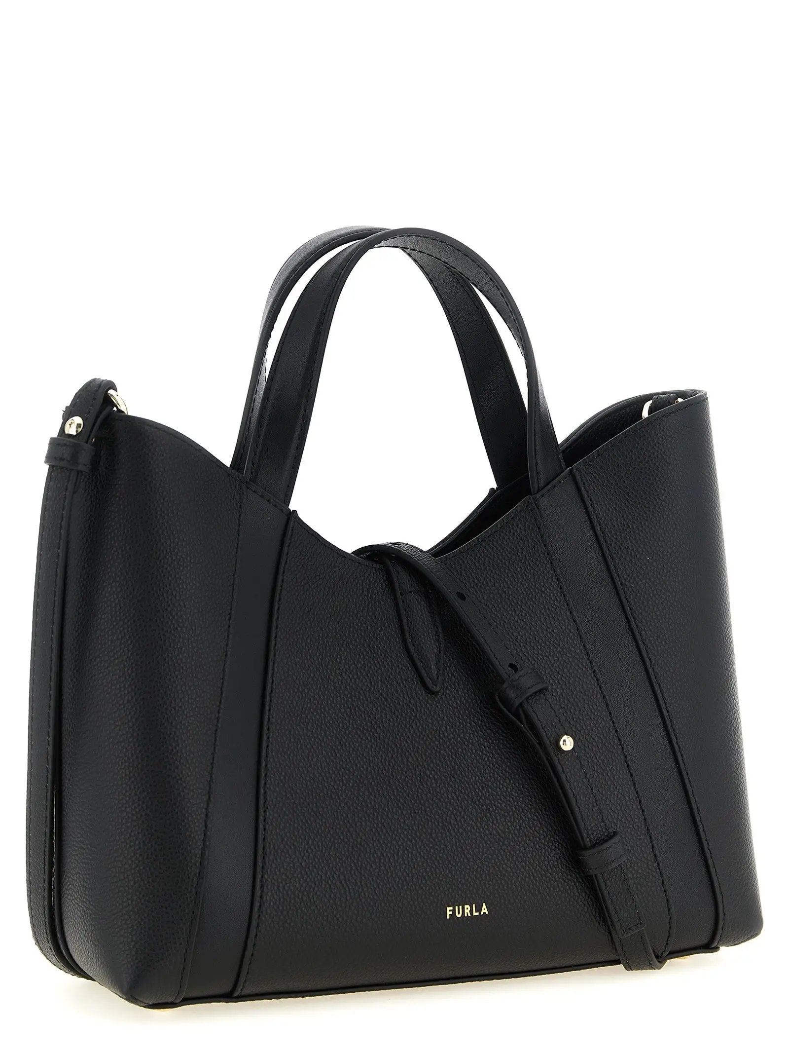 Furla Black Calfskin Tote Bag