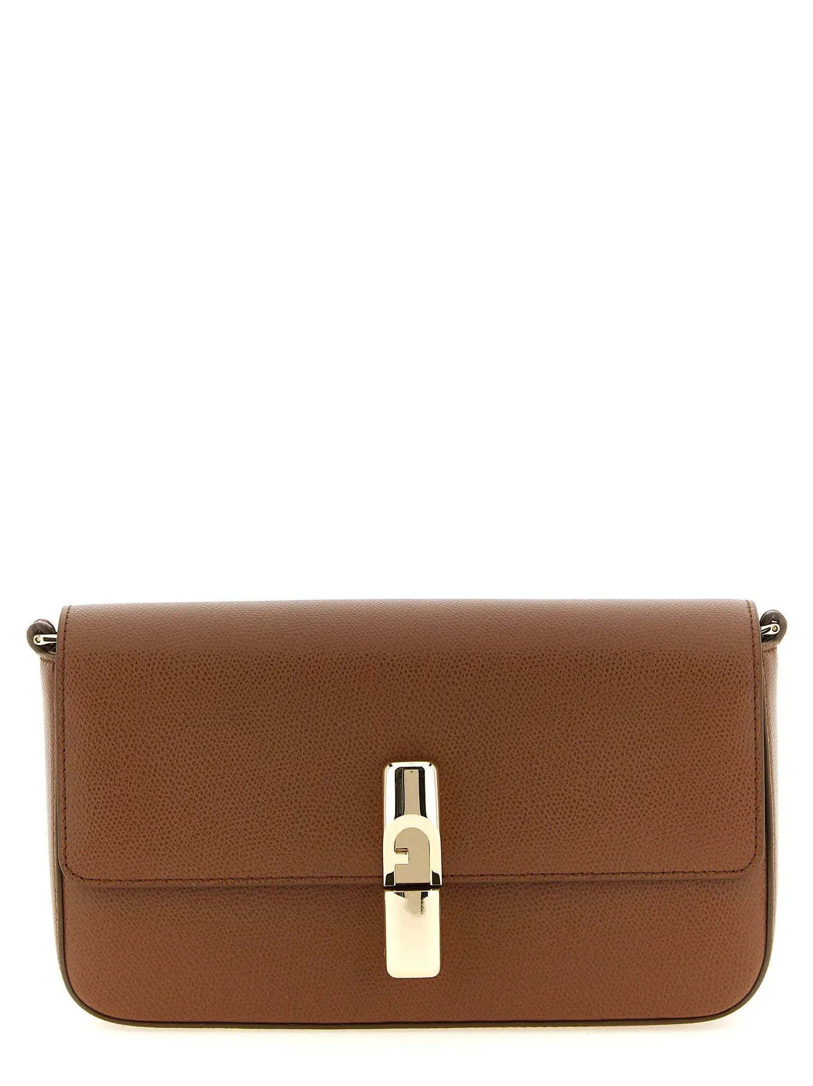 Sac bandoulière Furla en cuir de veau marron