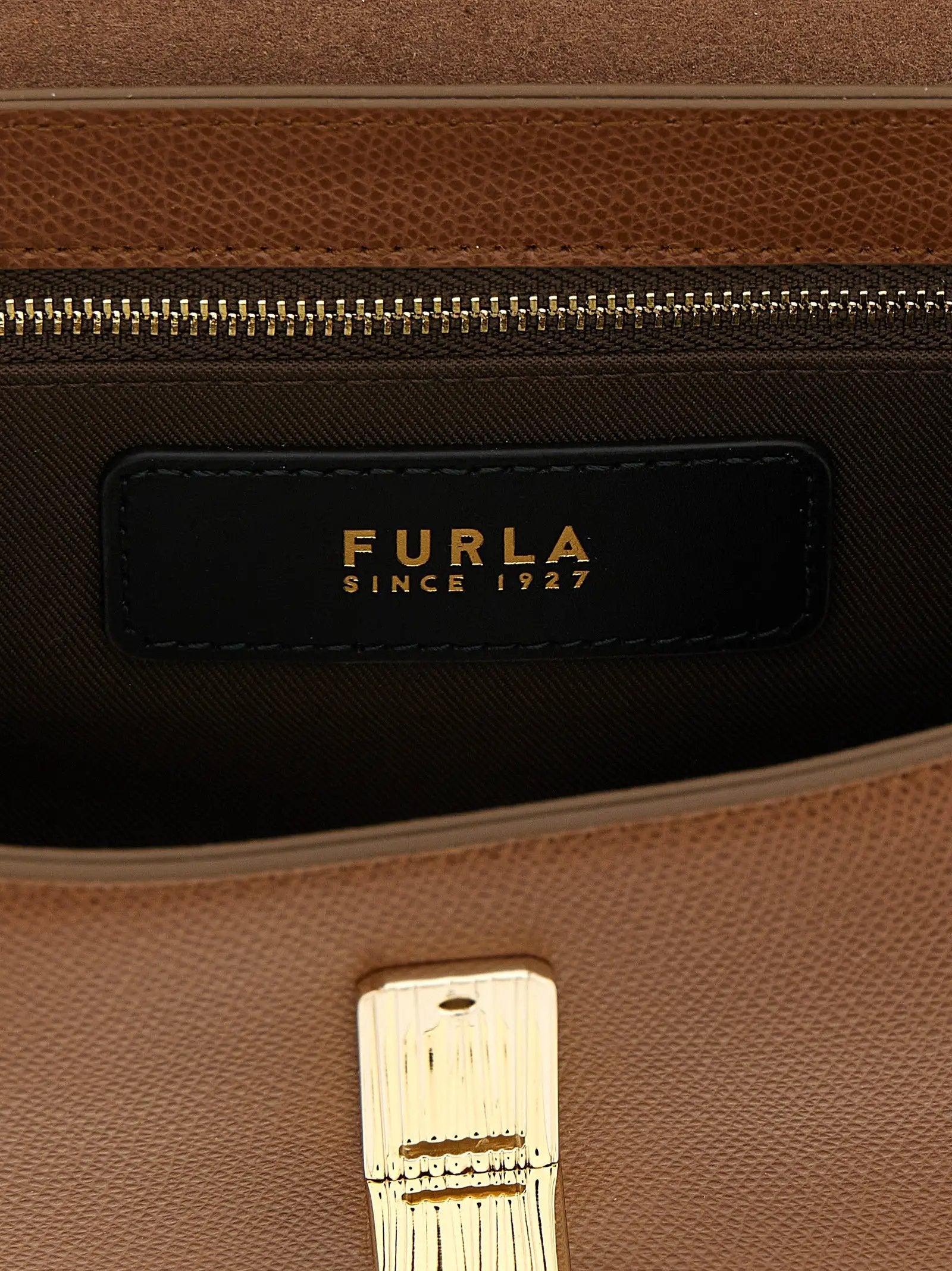 Sac bandoulière Furla en cuir de veau marron