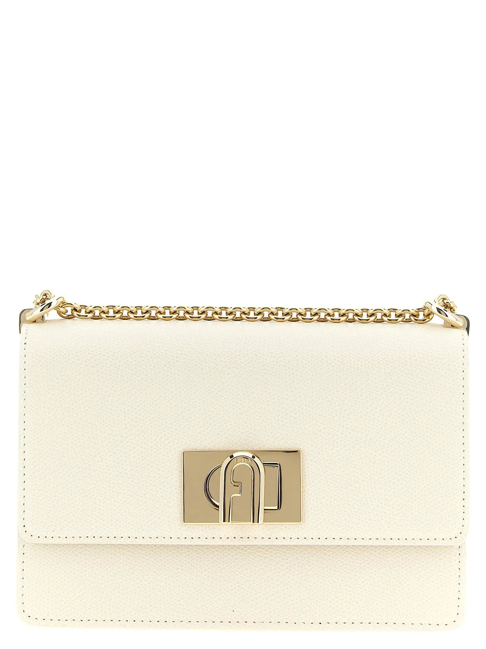 Furla White Calfskin Crossbody Bag