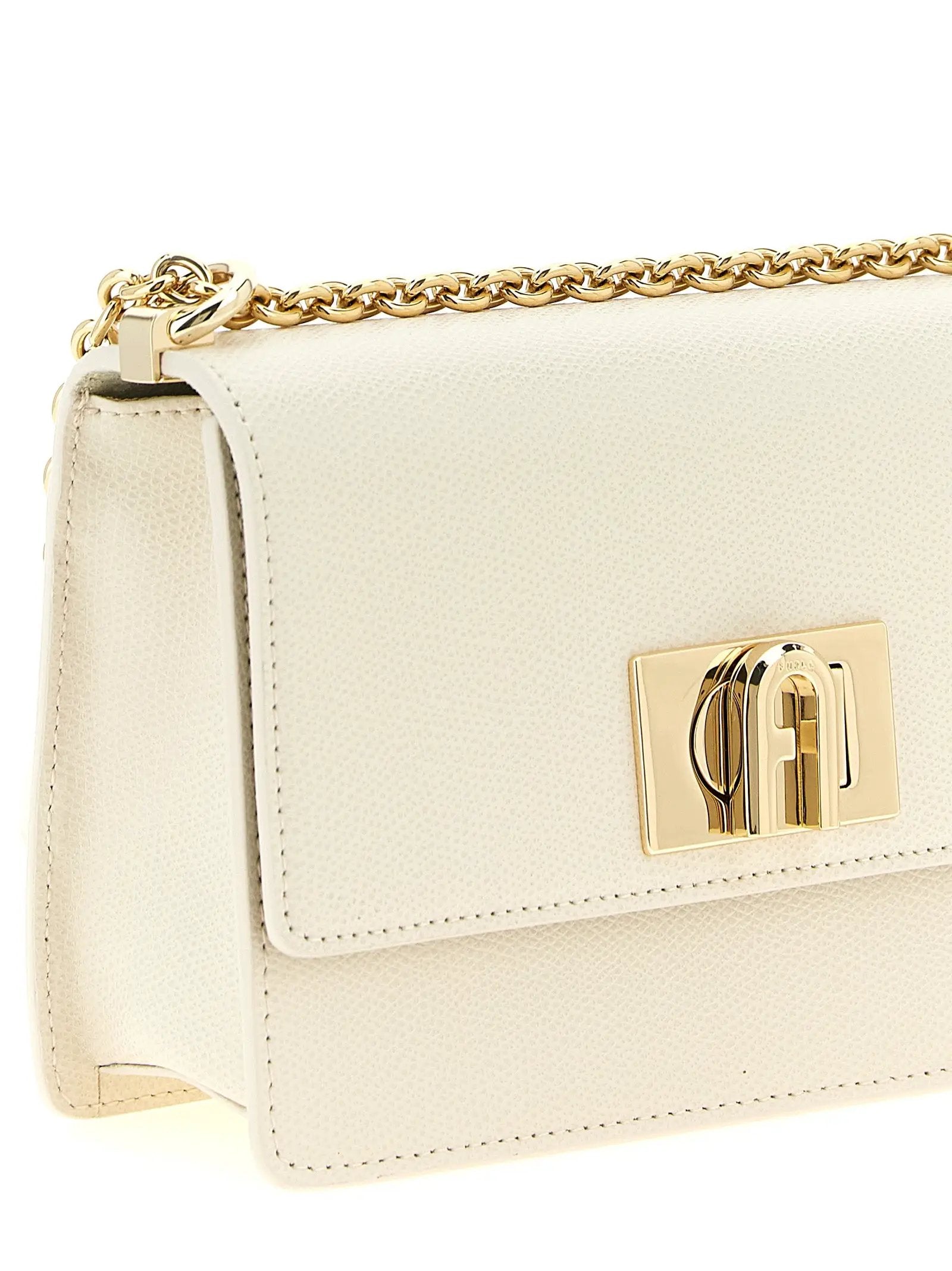 Furla White Calfskin Crossbody Bag