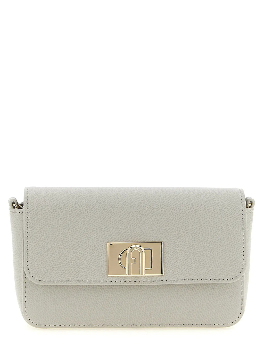 Furla Gray Calfskin Crossbody Bag