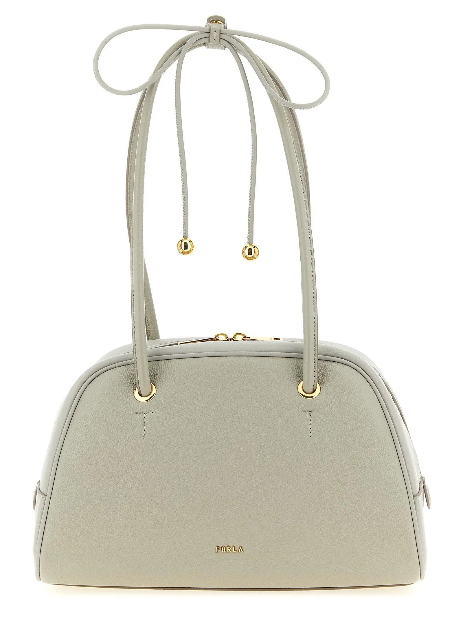 Furla Gray Calfskin Handbag