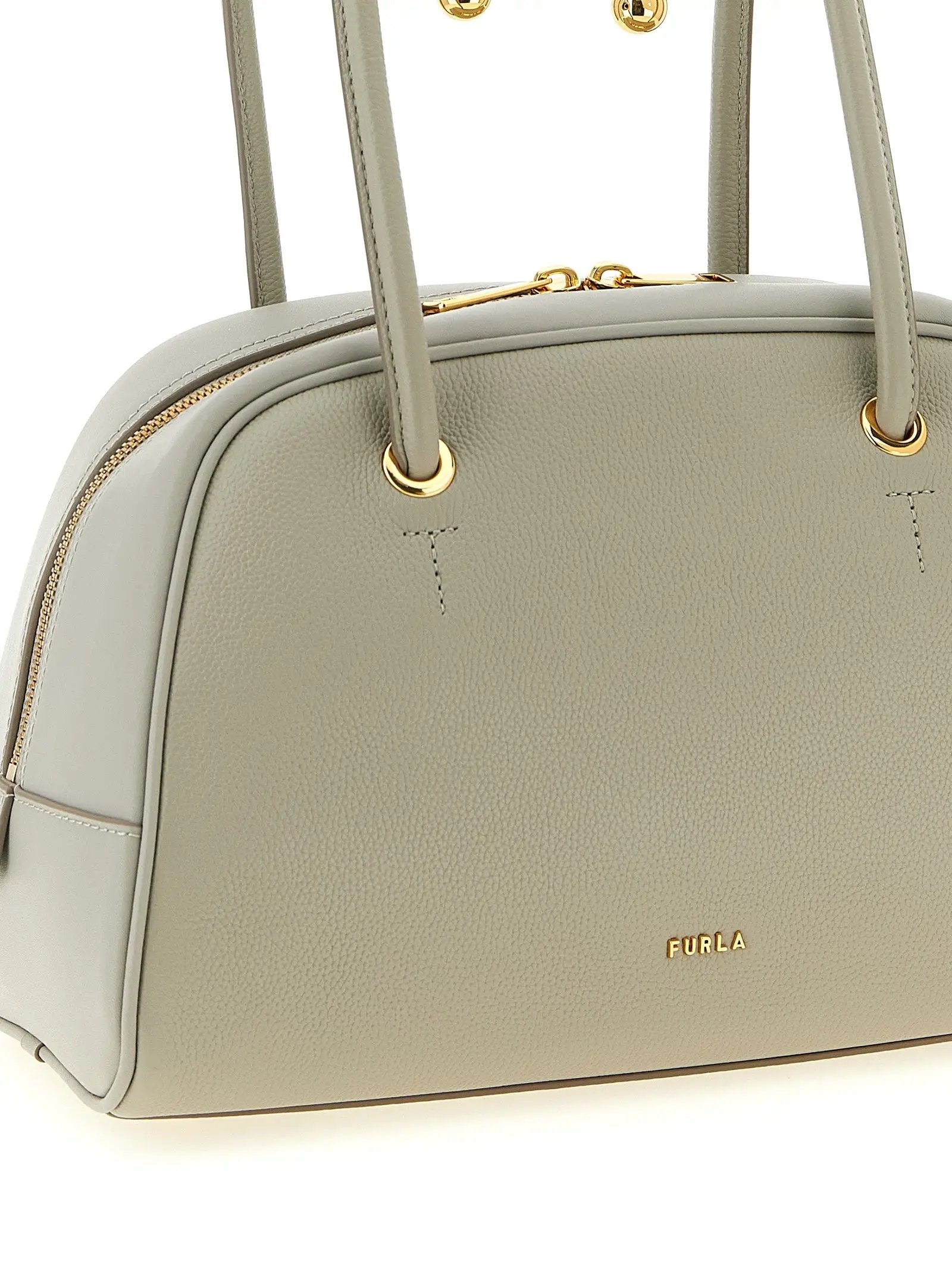 Furla Gray Calfskin Handbag