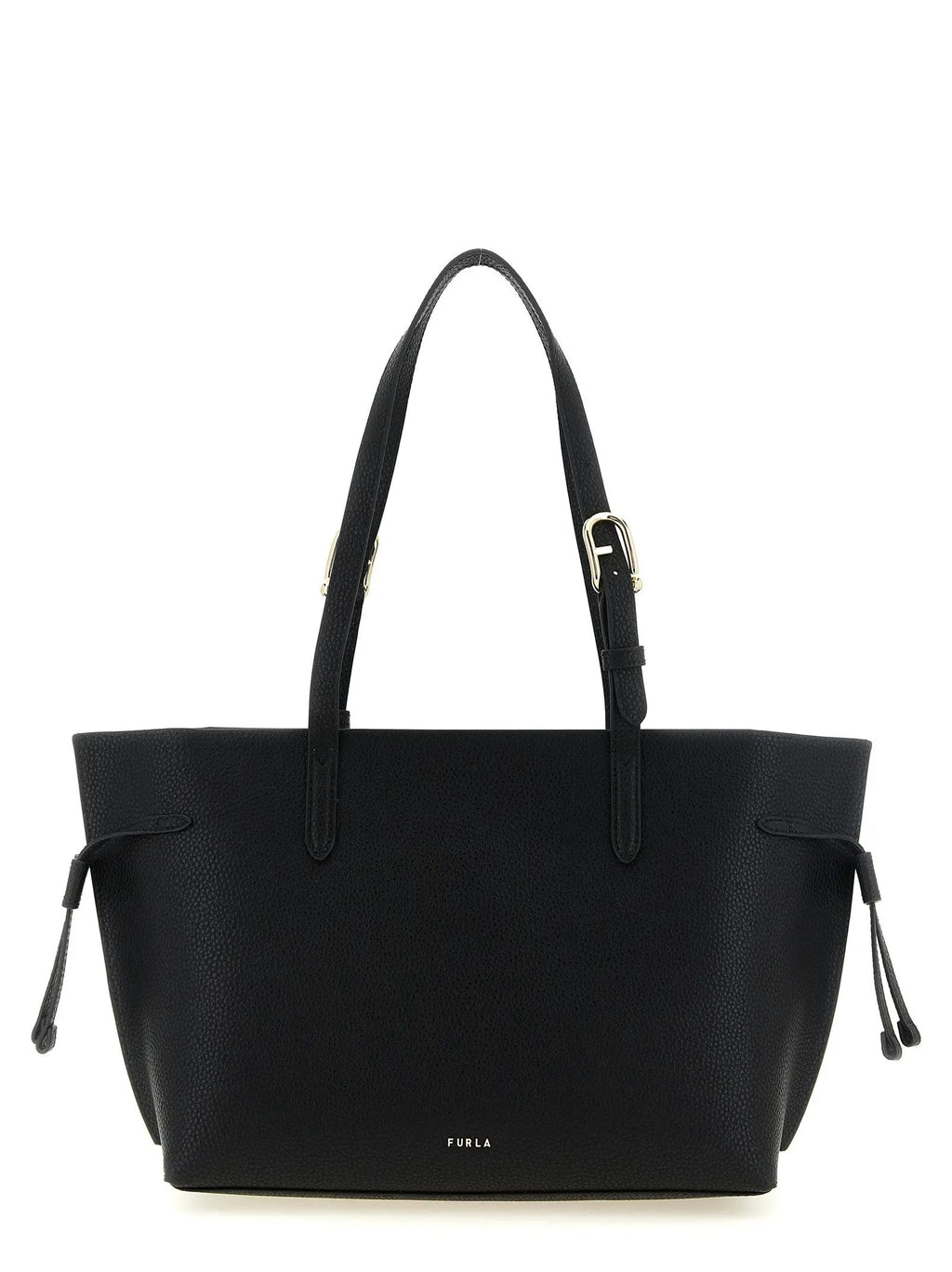 Sac cabas Furla en cuir de veau noir