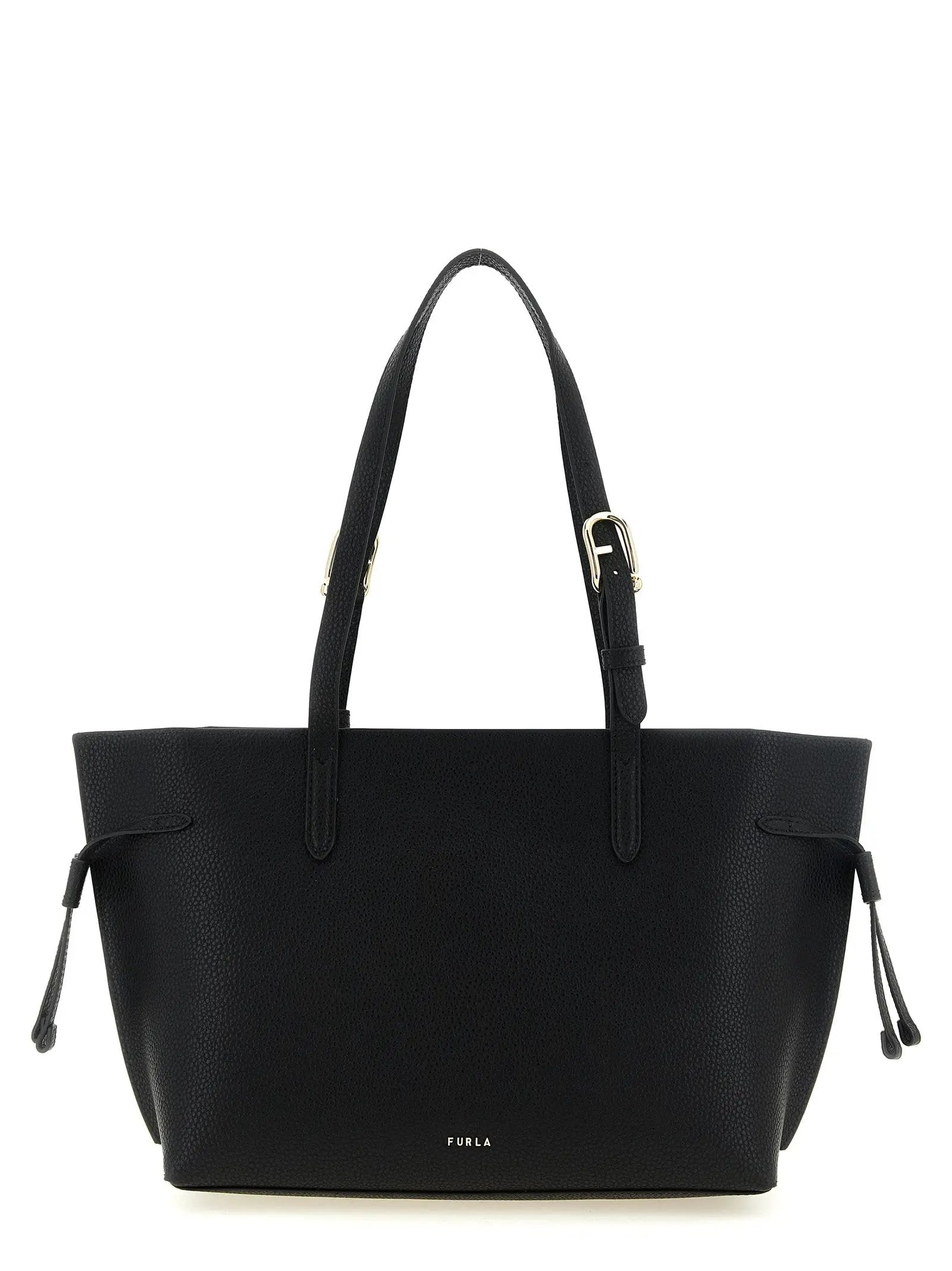 Sac cabas Furla en cuir de veau noir