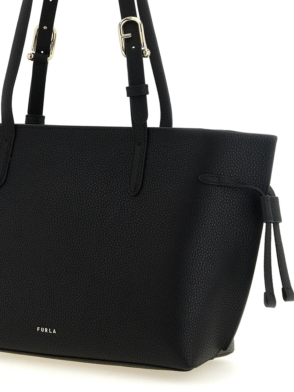 Sac cabas Furla en cuir de veau noir
