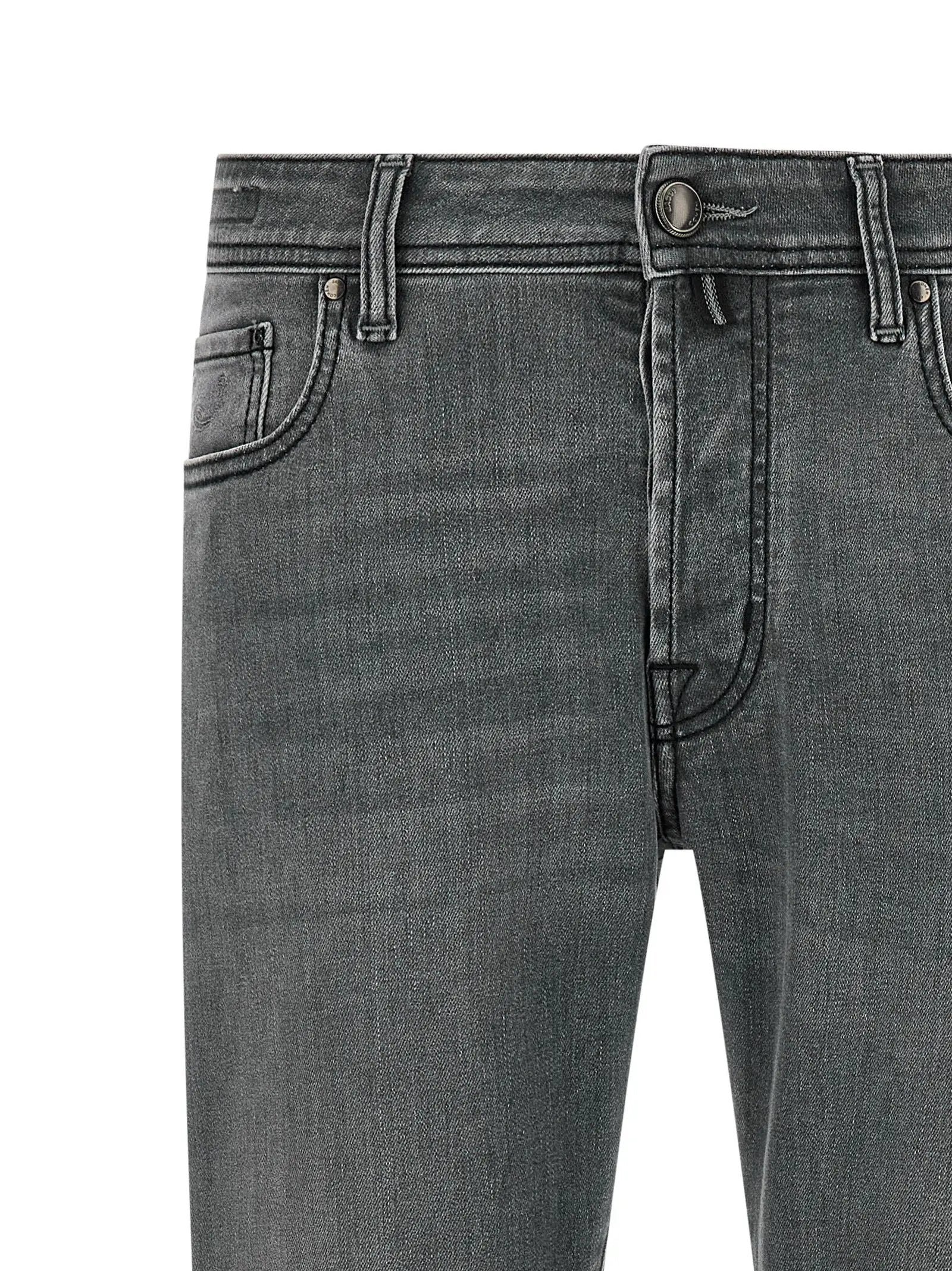 Jacob Cohen Gray Cotton Slim Fit Jeans