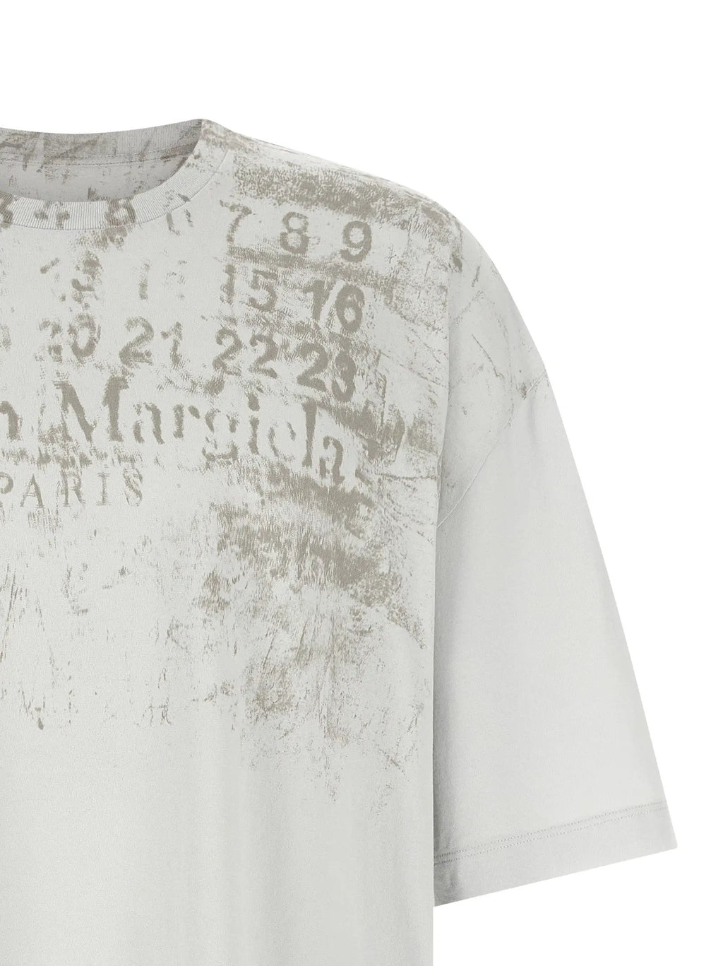 T-shirt en coton gris Maison Margiela