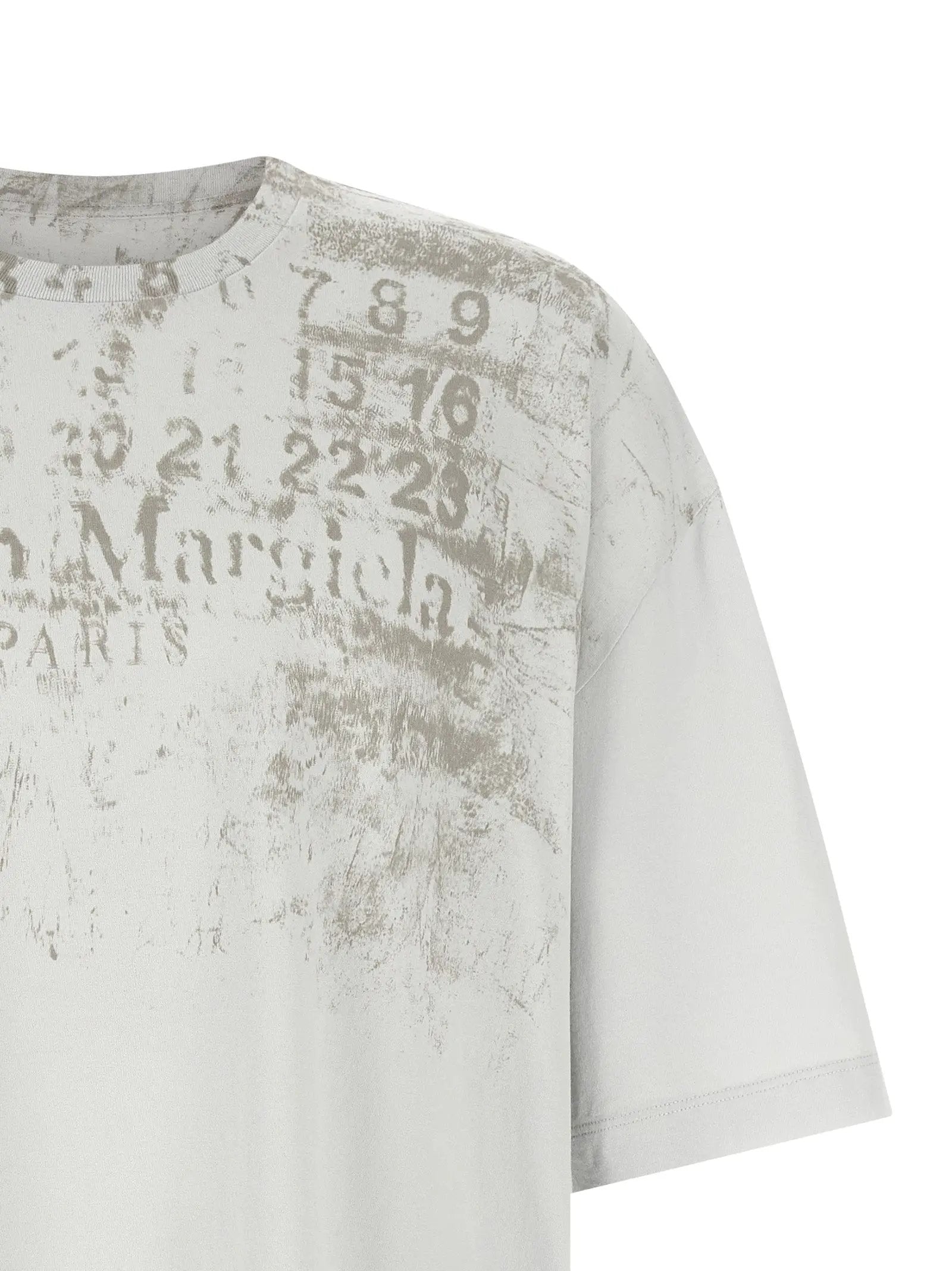 T-shirt en coton gris Maison Margiela