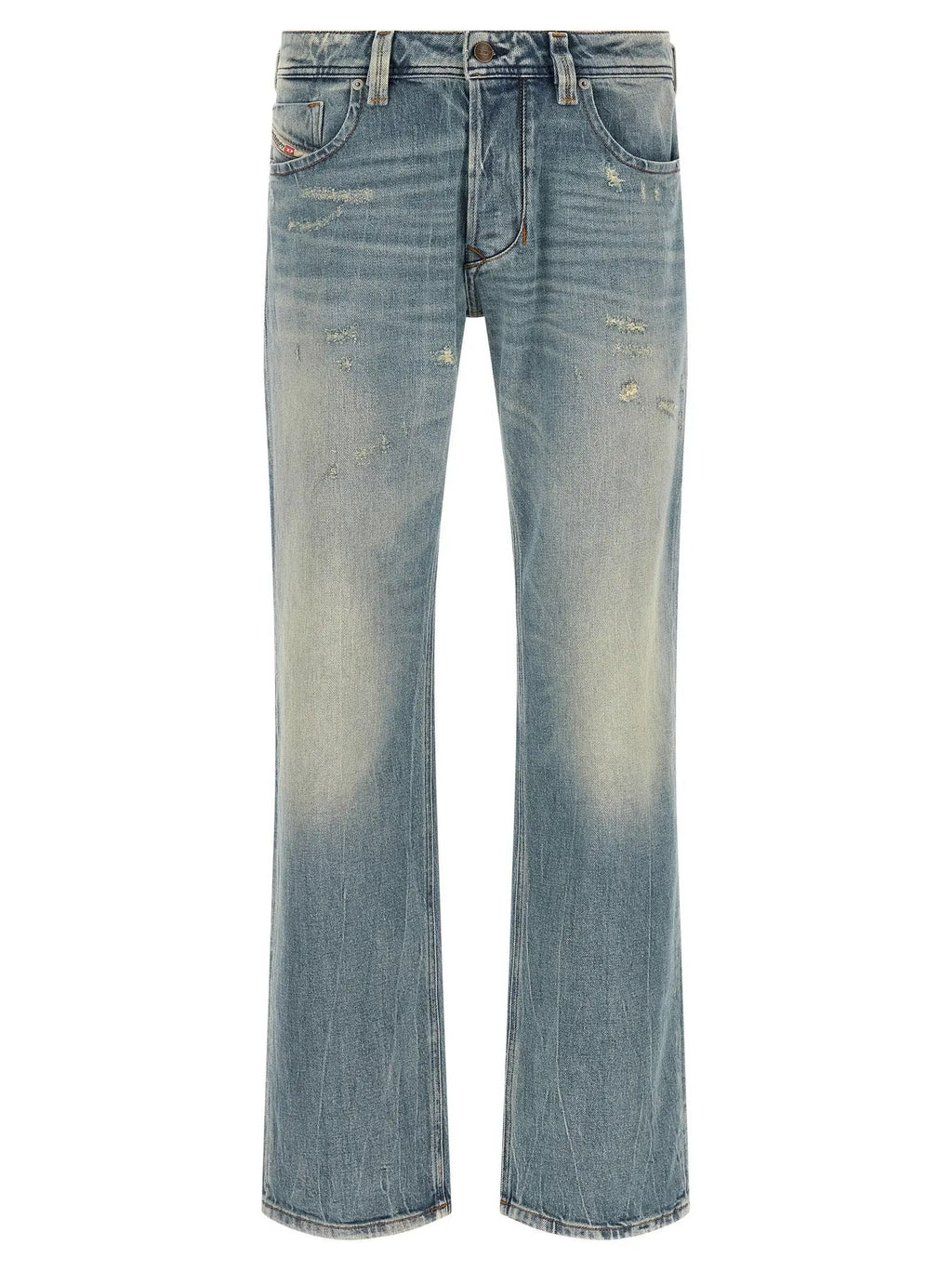Jean droit en coton bleu Diesel