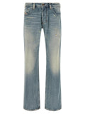 Jean droit en coton bleu Diesel