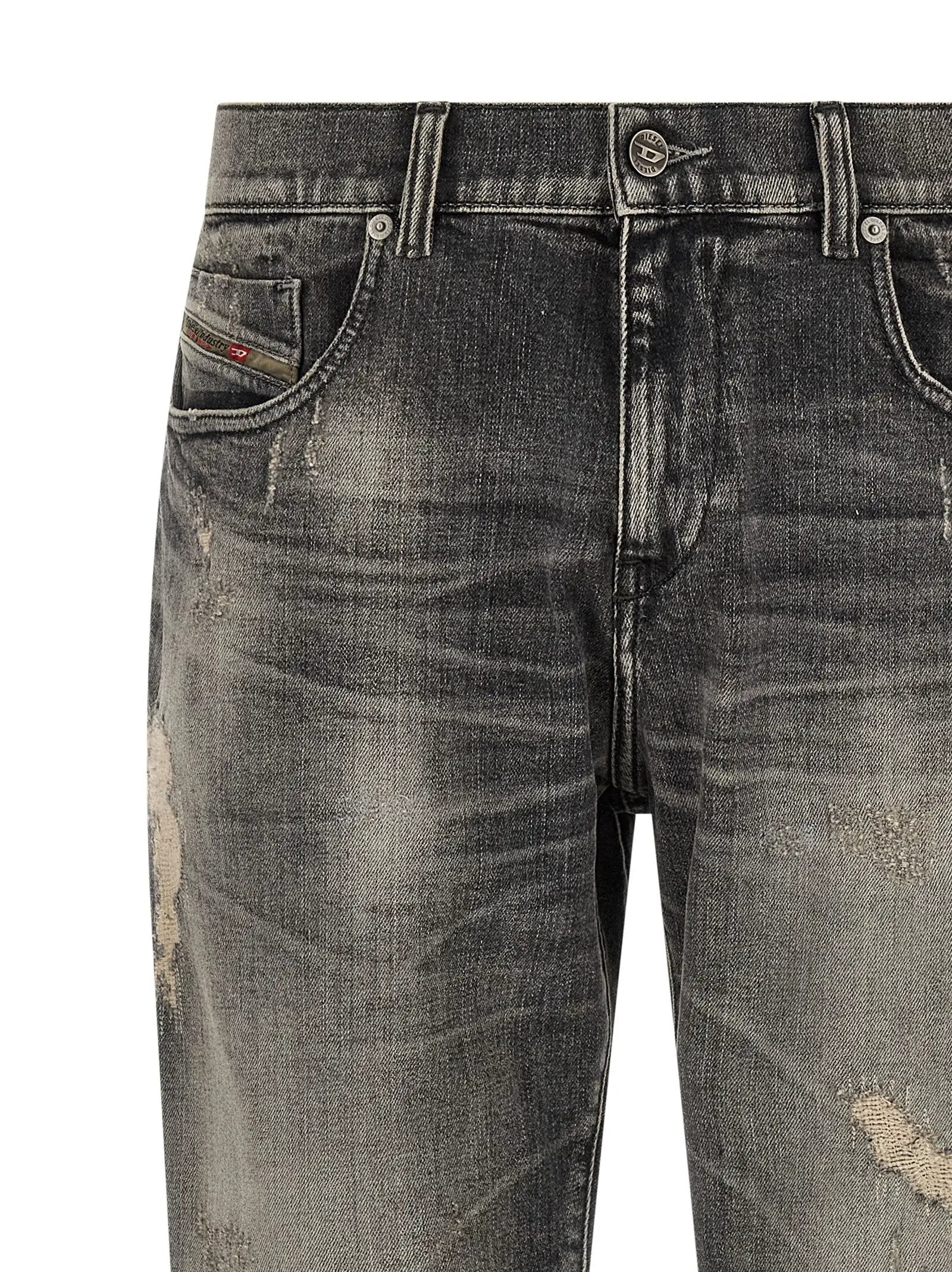 Jean skinny en coton gris Diesel
