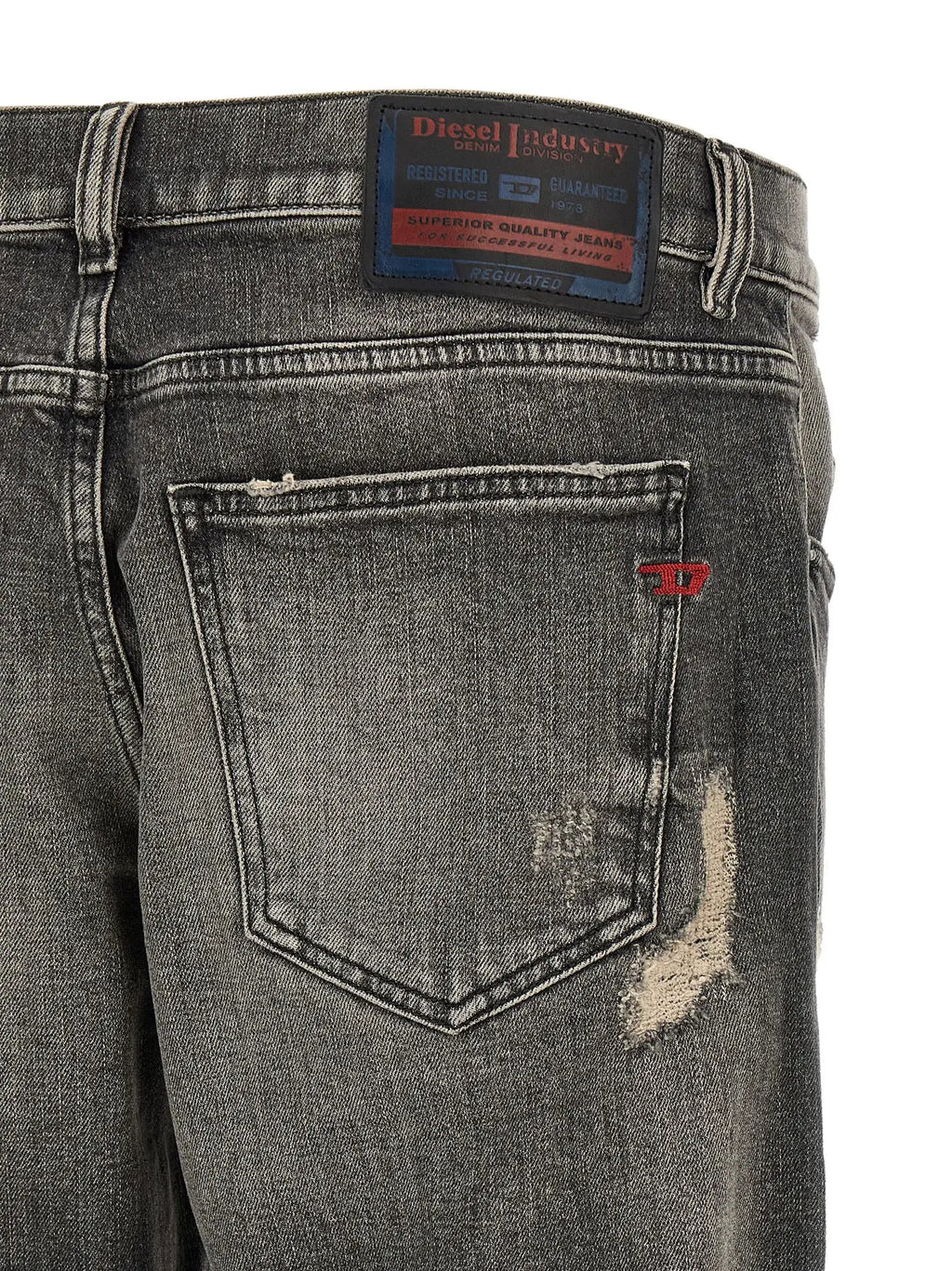 Jean skinny en coton gris Diesel