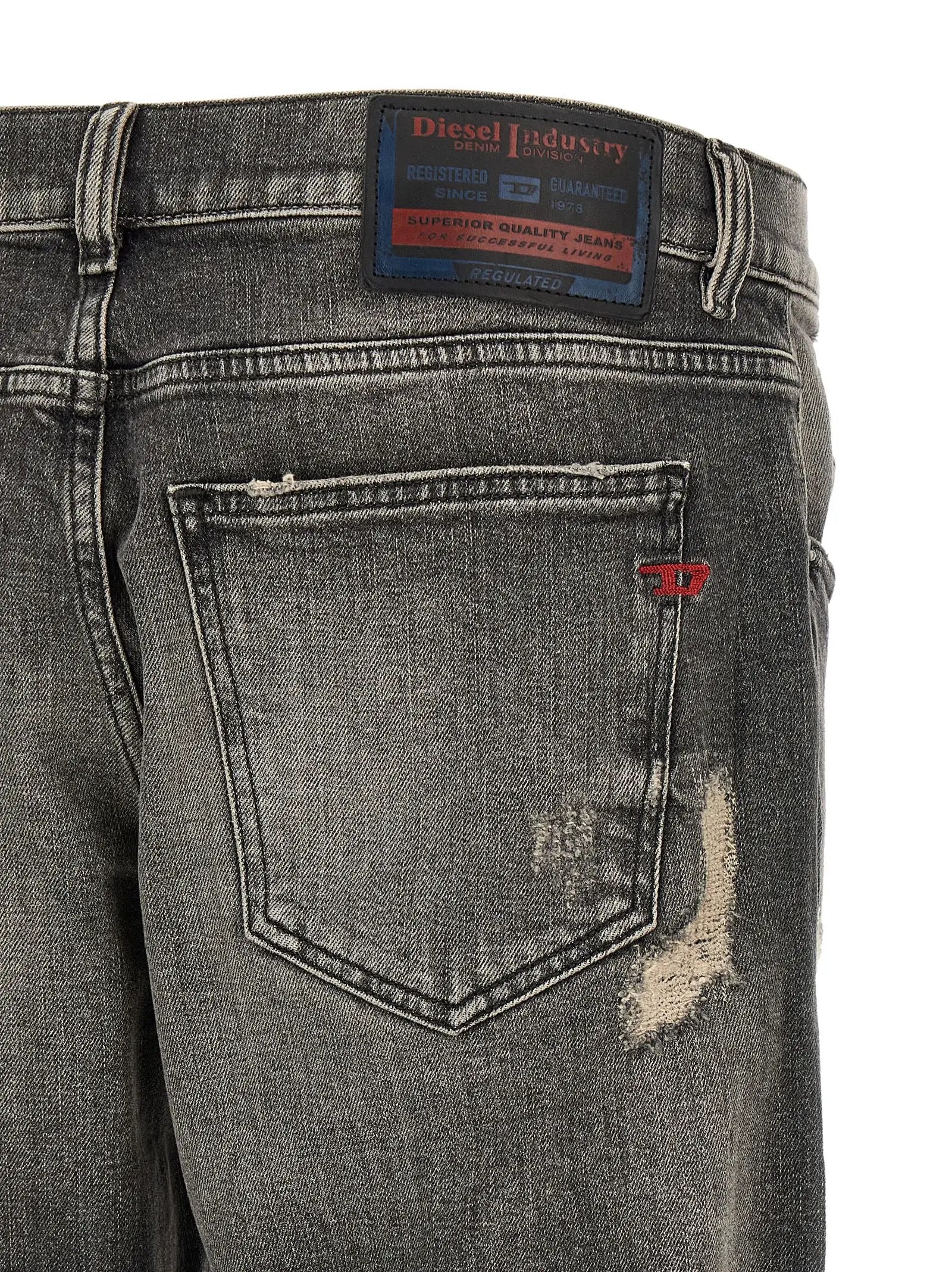 Jean skinny en coton gris Diesel