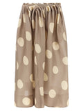 Khaite Gray Silk Mini Skirt