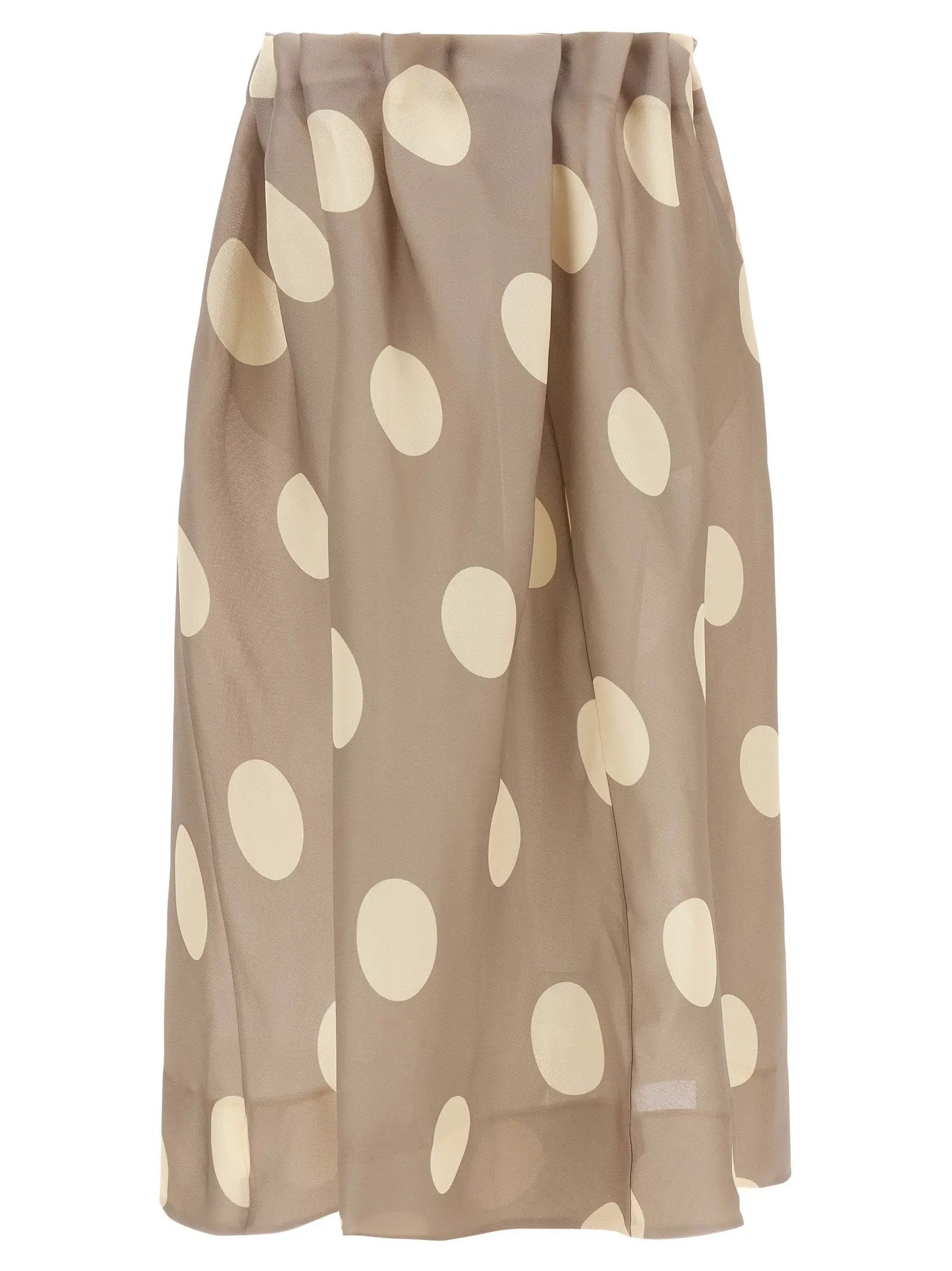 Khaite Gray Silk Mini Skirt
