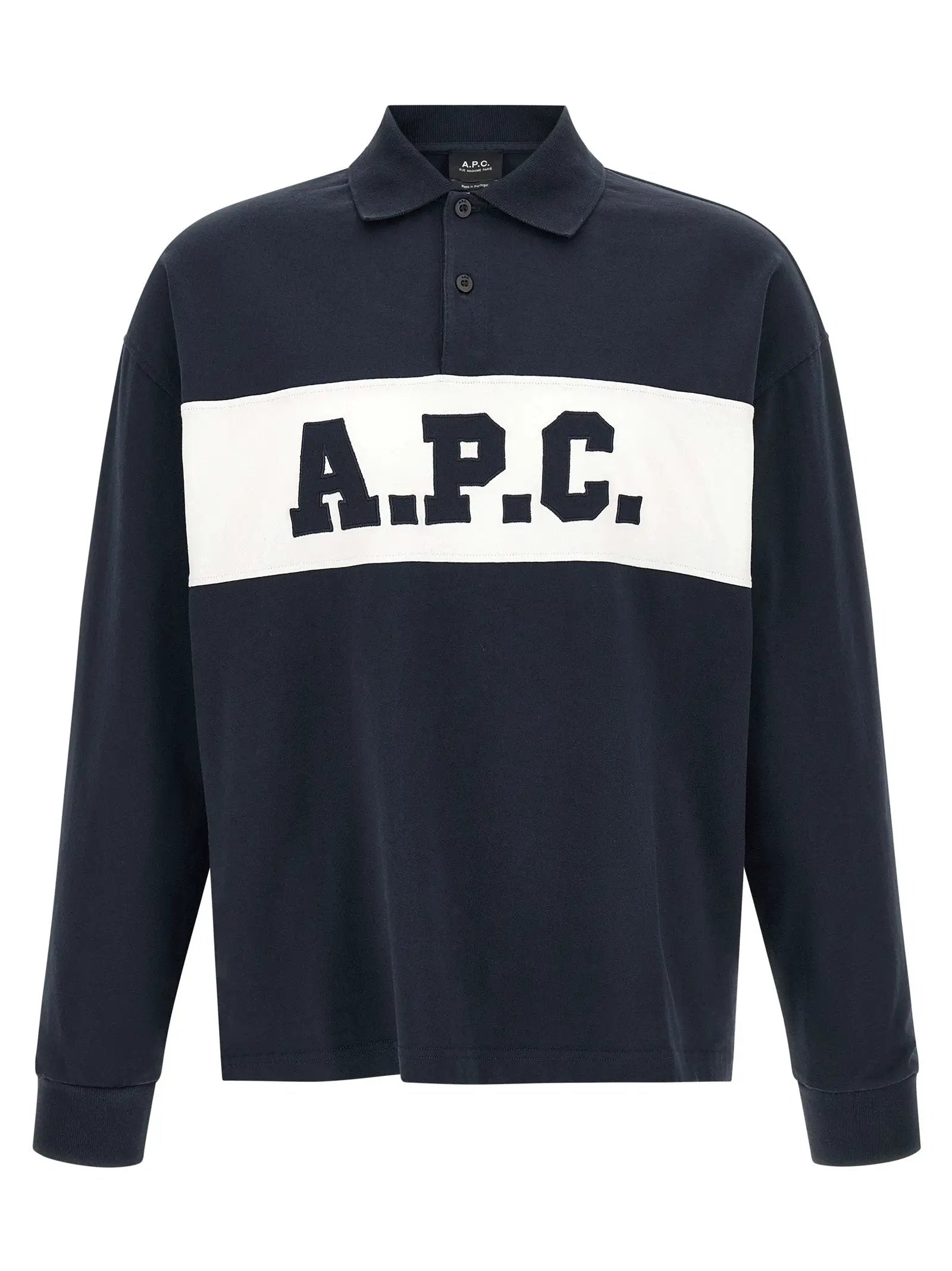 A.P.C. Blue Cotton Polo Shirt