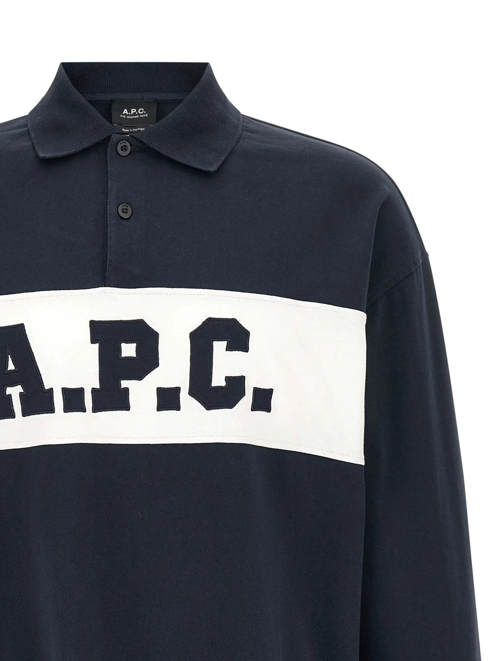 A.P.C. Blue Cotton Polo Shirt