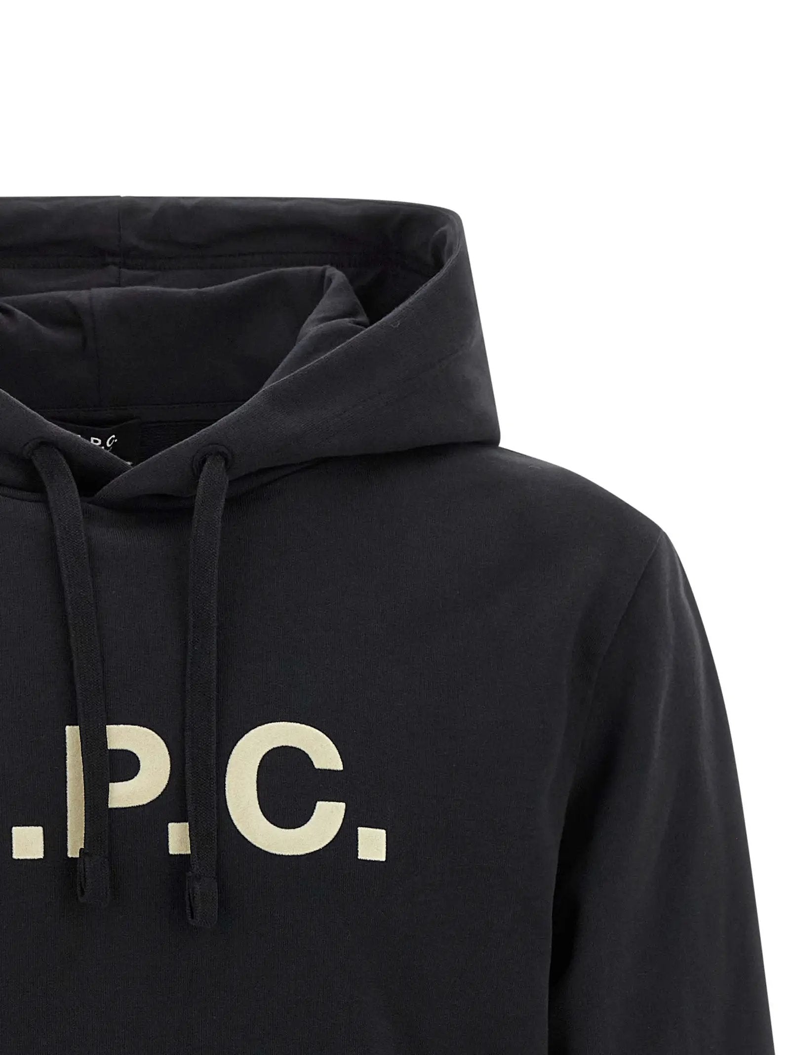 Sweat à capuche en coton noir A.P.C.
