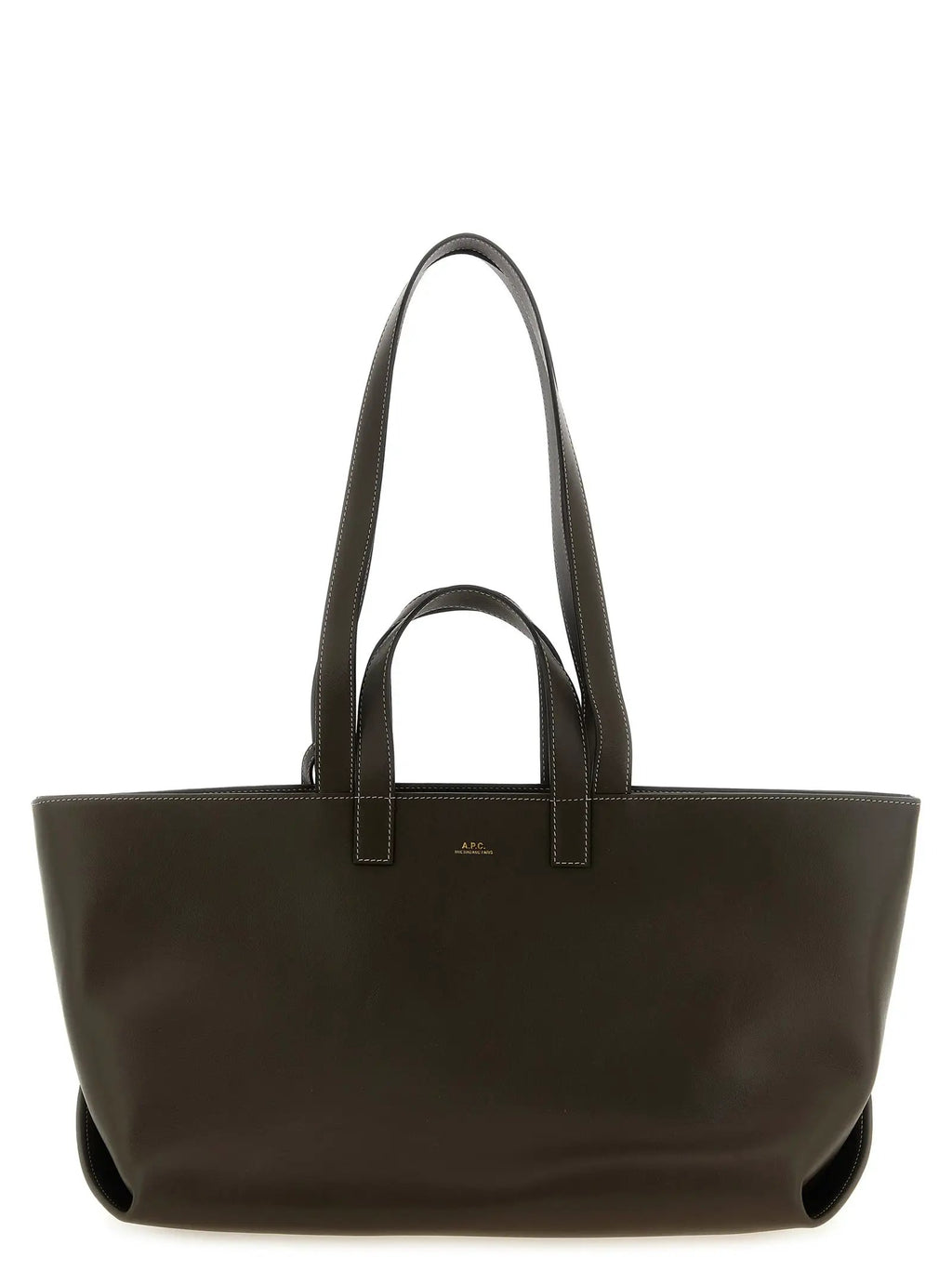 A.P.C. Brown Cowhide Tote Bag