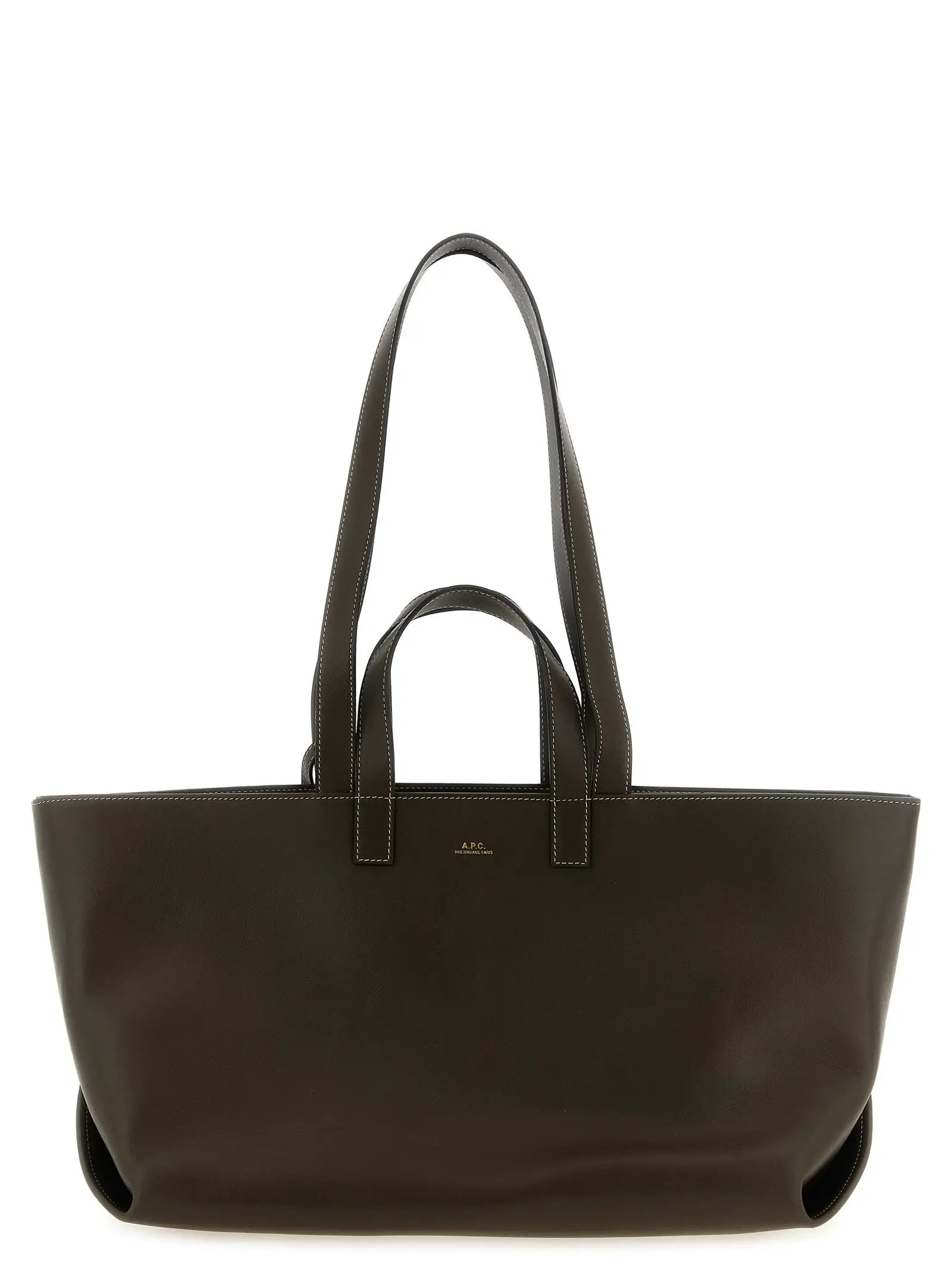 A.P.C. Brown Cowhide Tote Bag