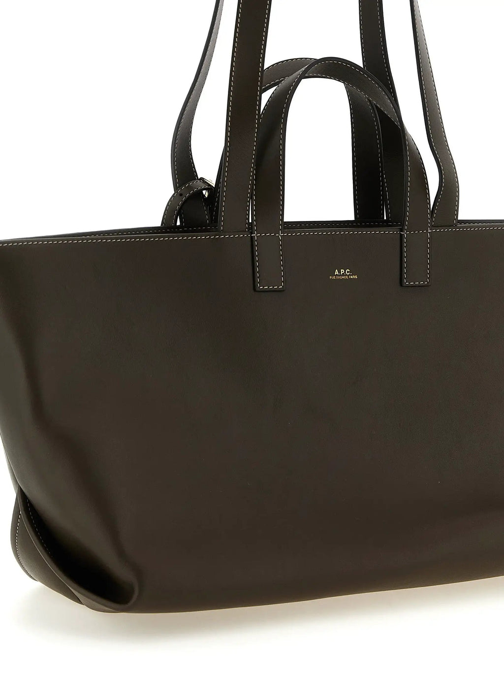 A.P.C. Brown Cowhide Tote Bag