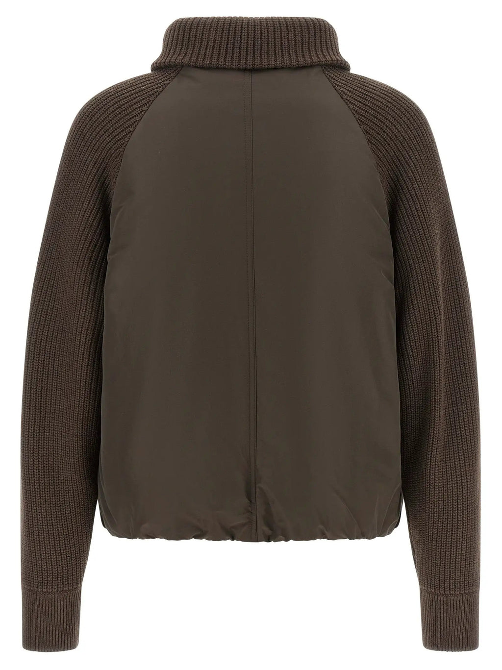 Veste longue marron en coton Brunello Cucinelli