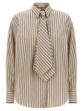 Brunello Cucinelli Beige Cotton Blouse
