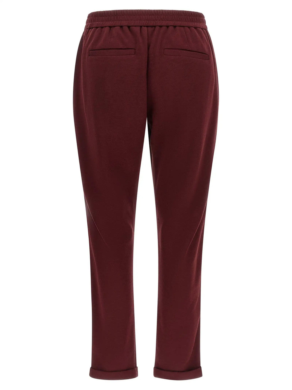 Jogging en coton bordeaux Brunello Cucinelli
