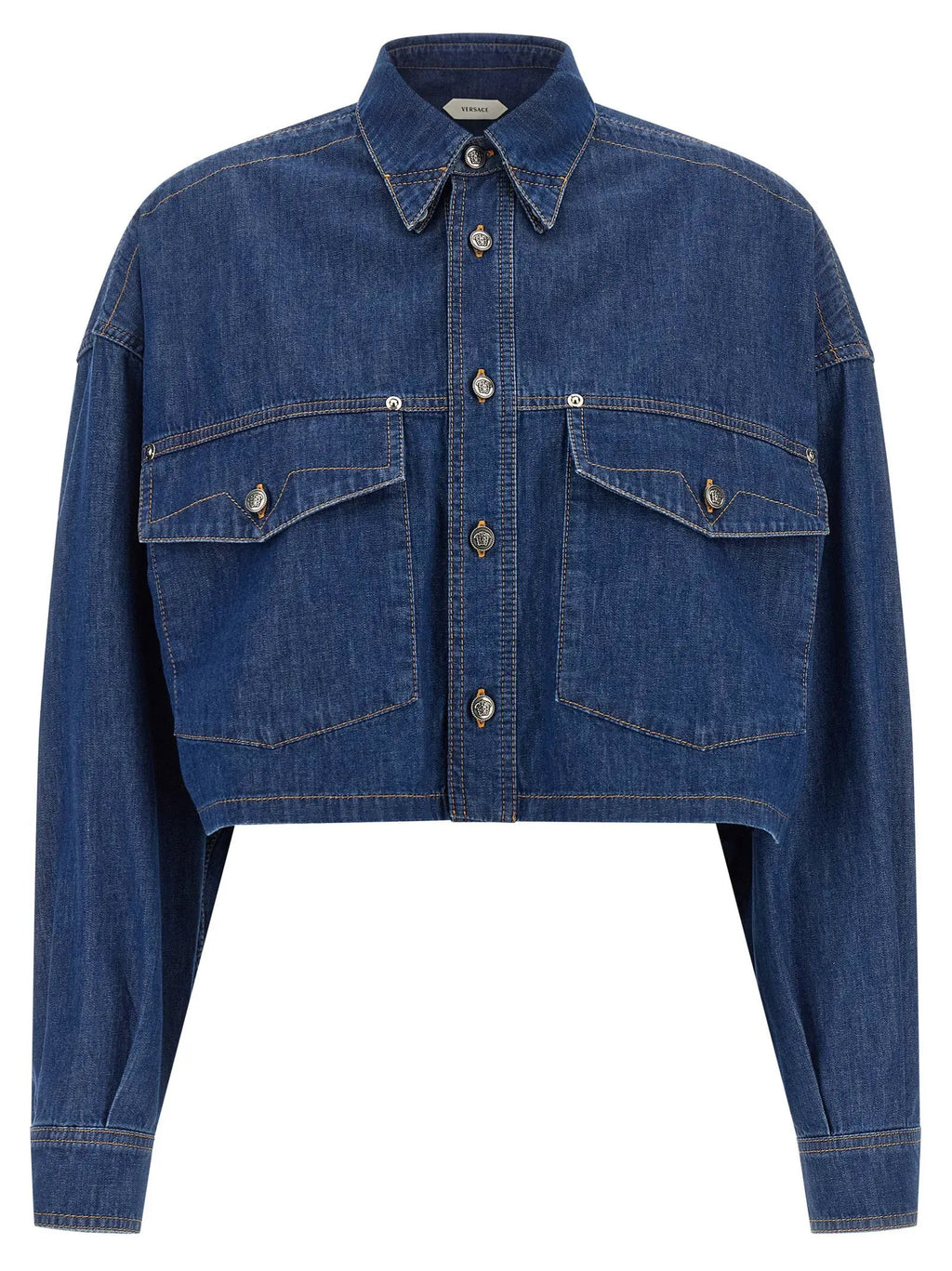 Chemisier Versace en coton bleu