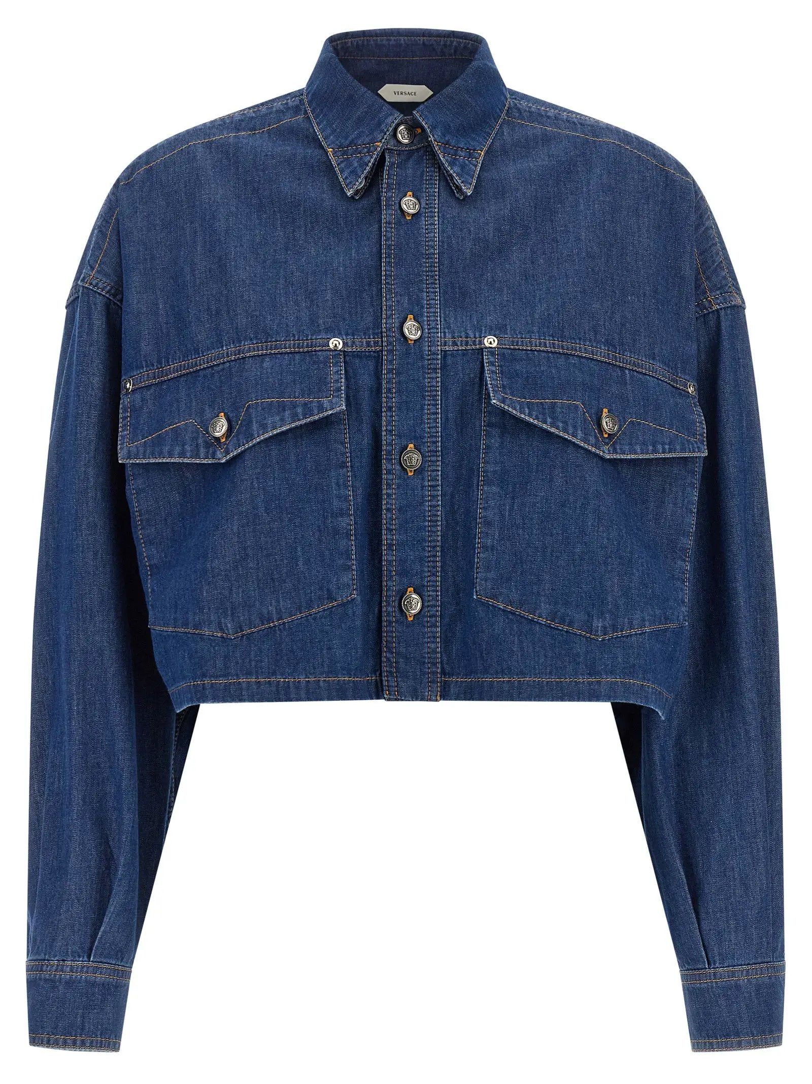 Chemisier Versace en coton bleu