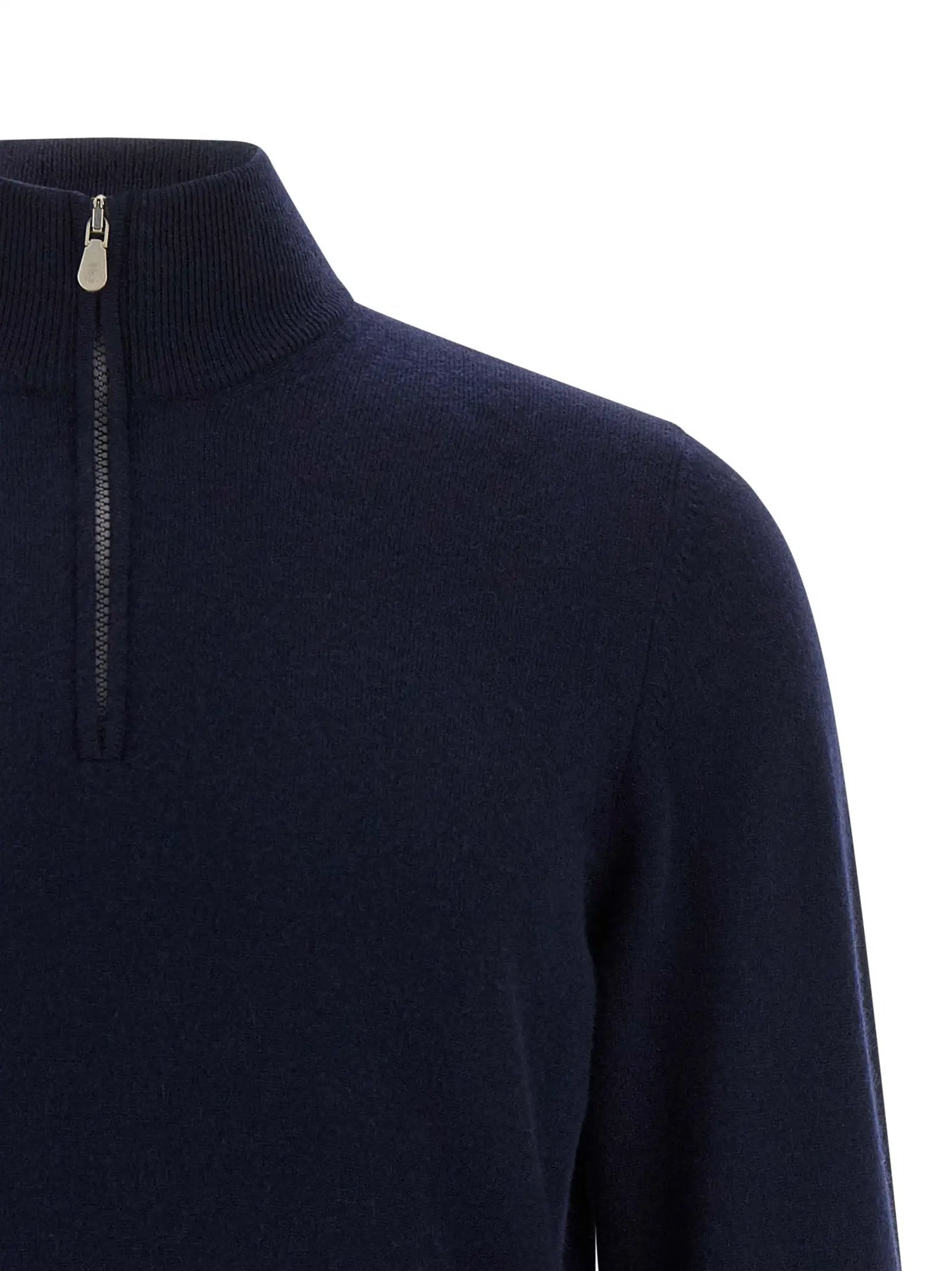 Cardigan Brunello Cucinelli bleu en cachemire