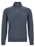 Brunello Cucinelli Blue Cashmere Cardigan
